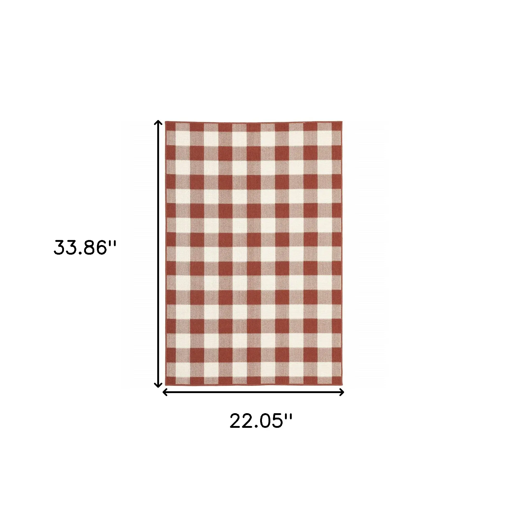 2' X 3' Red and Ivory Geometric Stain Resistant Indoor Outdoor Area Rug - Image 5
