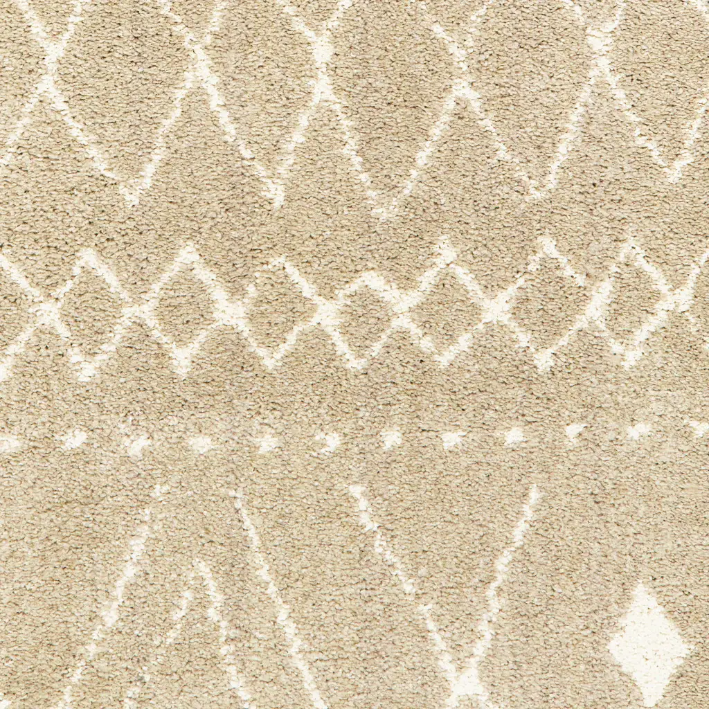 2' X 3' Sand And Ivory Geometric Power Loom Stain Resistant Area Rug - Image 7
