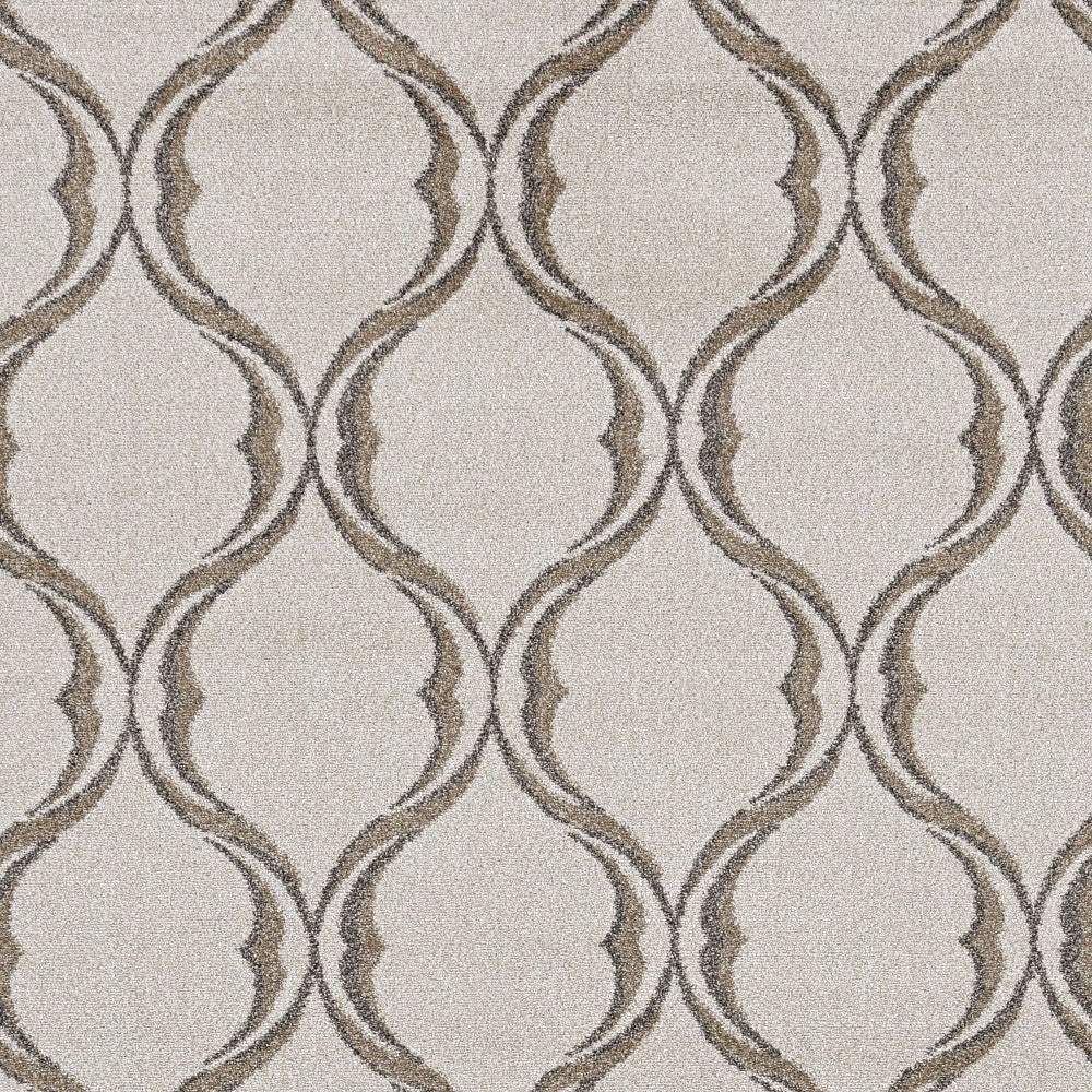 2' X 3' Sand Wavy Line Pattern Accent Rug - Image 6
