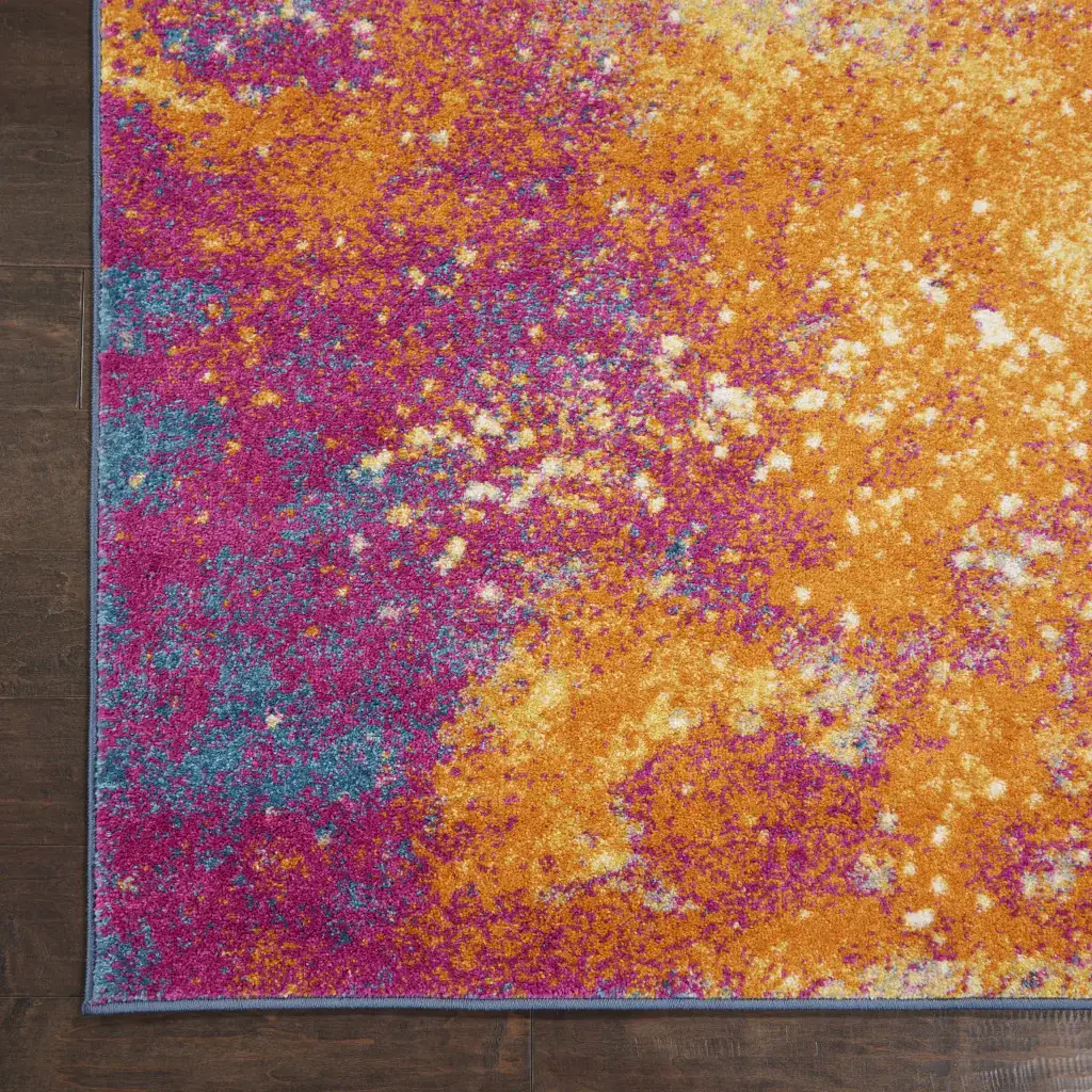 2' X 3' Sunset Abstract Power Loom Area Rug - Image 3