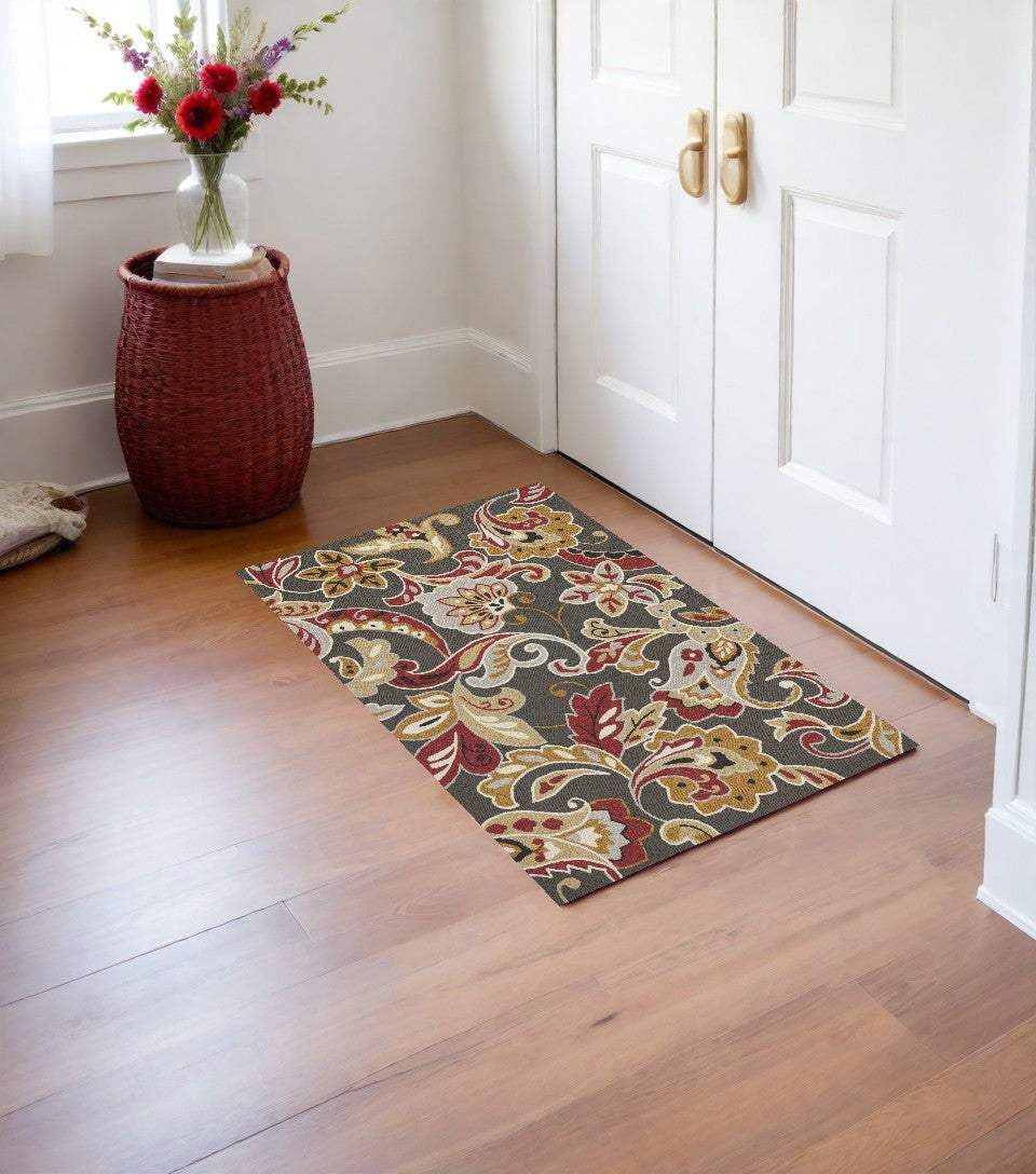 2' X 3' Taupe Hand Tufted Area Rug