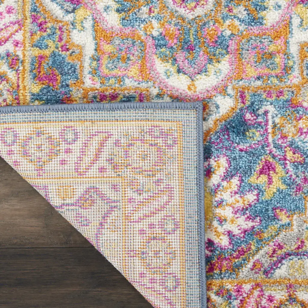 2' X 3' Teal Blue Power Loom Area Rug - Image 5