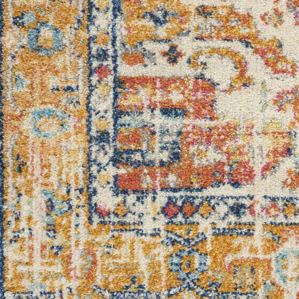 2' X 3' Yellow And Ivory Dhurrie Area Rug - Image 4