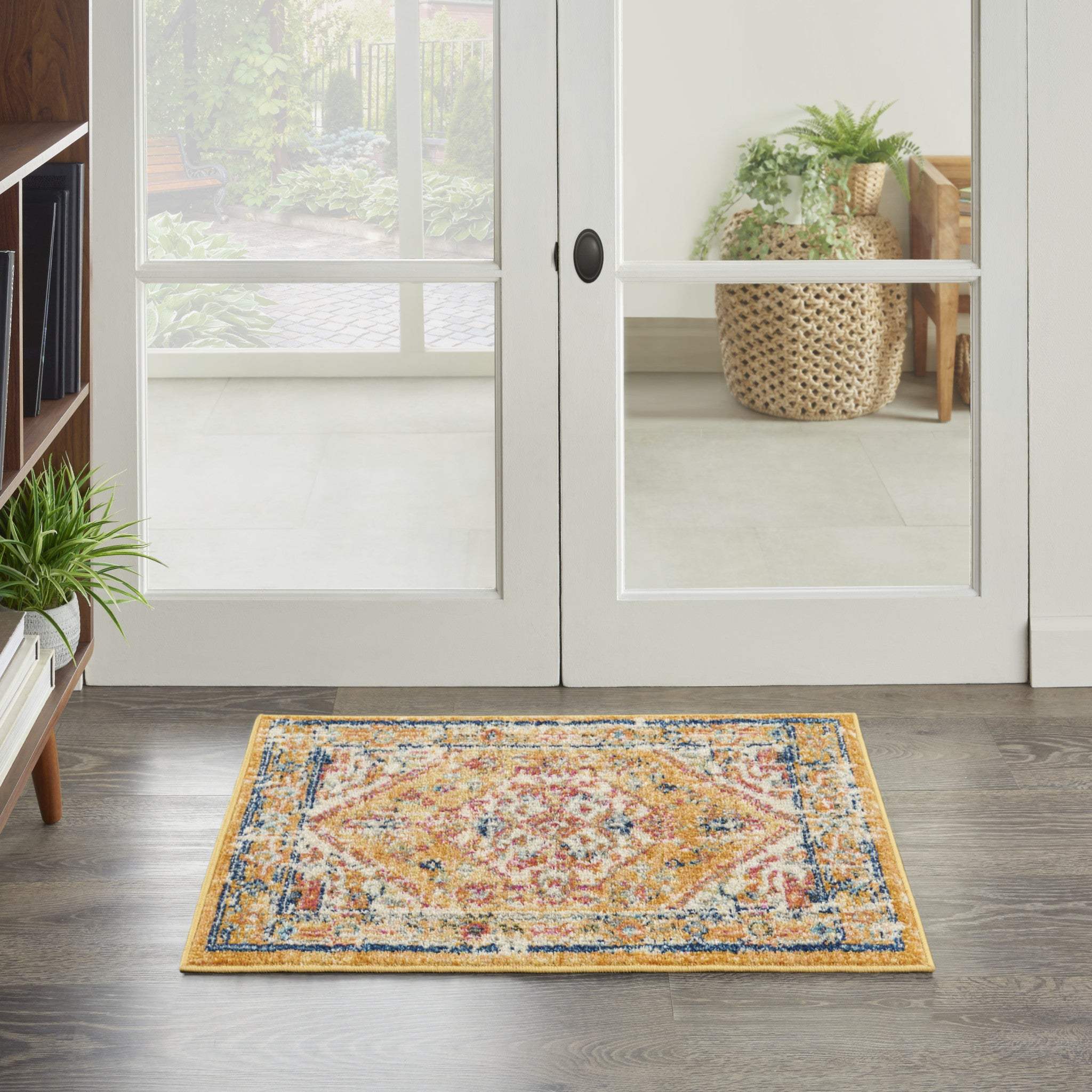 2' X 3' Yellow And Ivory Dhurrie Area Rug - Image 8
