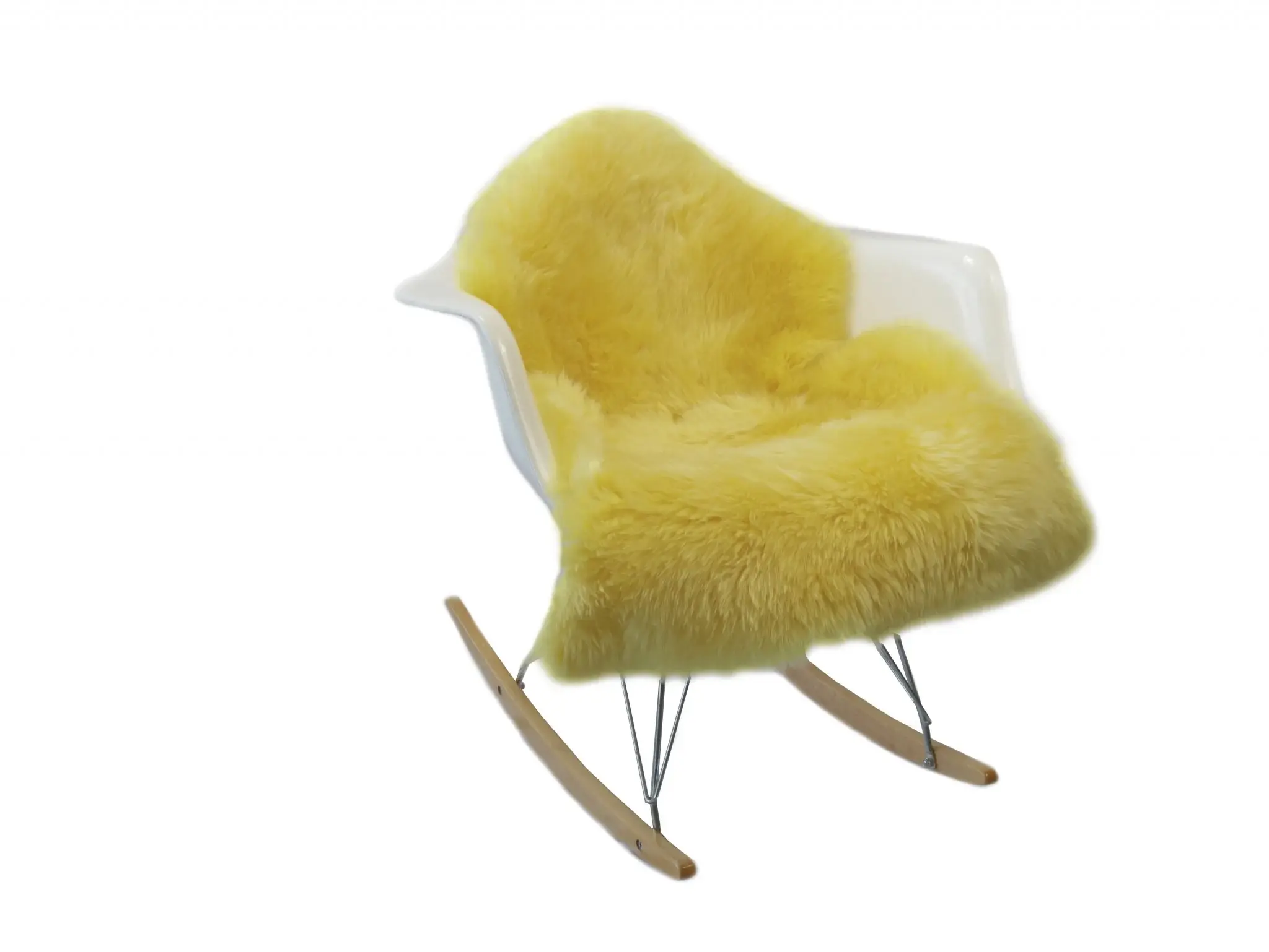 2' X 3' Yellow New Zealand Natural Sheepskin Rug - Image 4