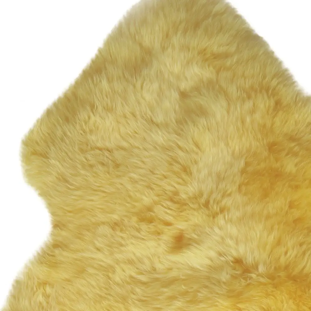 2' X 3' Yellow New Zealand Natural Sheepskin Rug - Image 5
