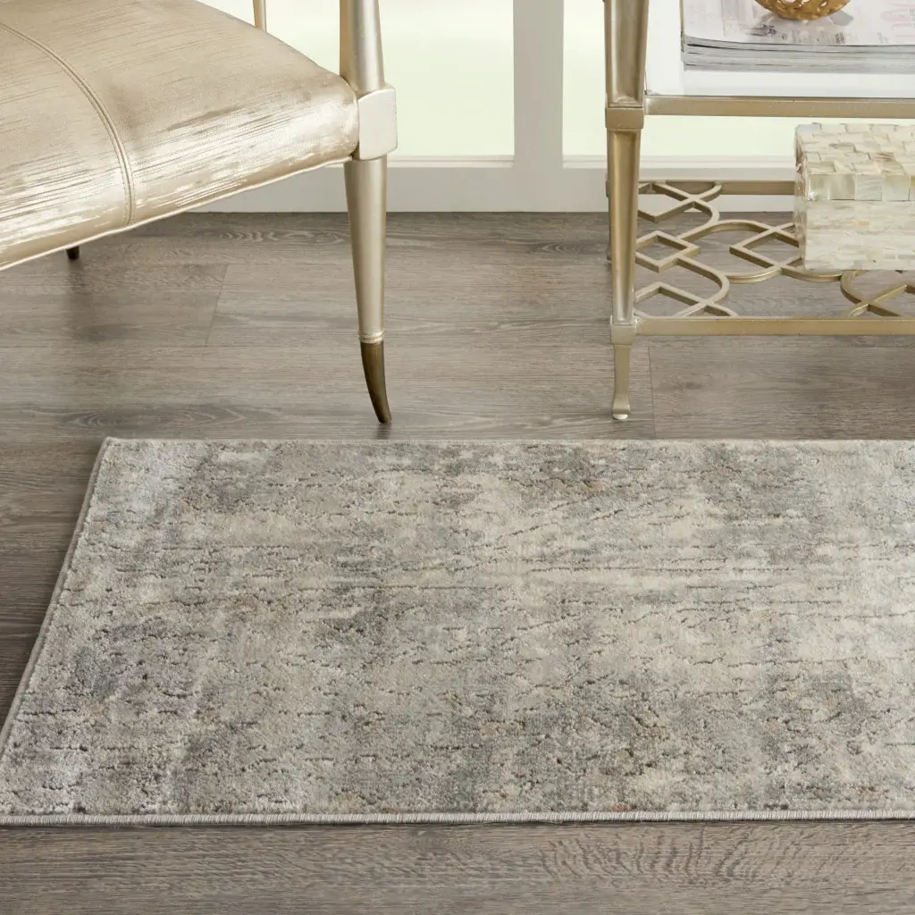 2' X 4' Beige And Grey Abstract Power Loom Non Skid Area Rug - Image 8