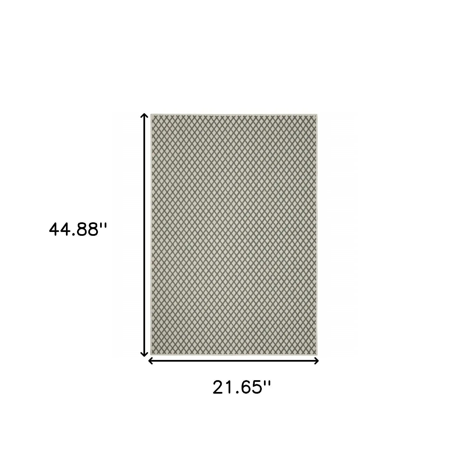 2' X 4' Beige Geometric Stain Resistant Indoor Outdoor Area Rug - Image 9