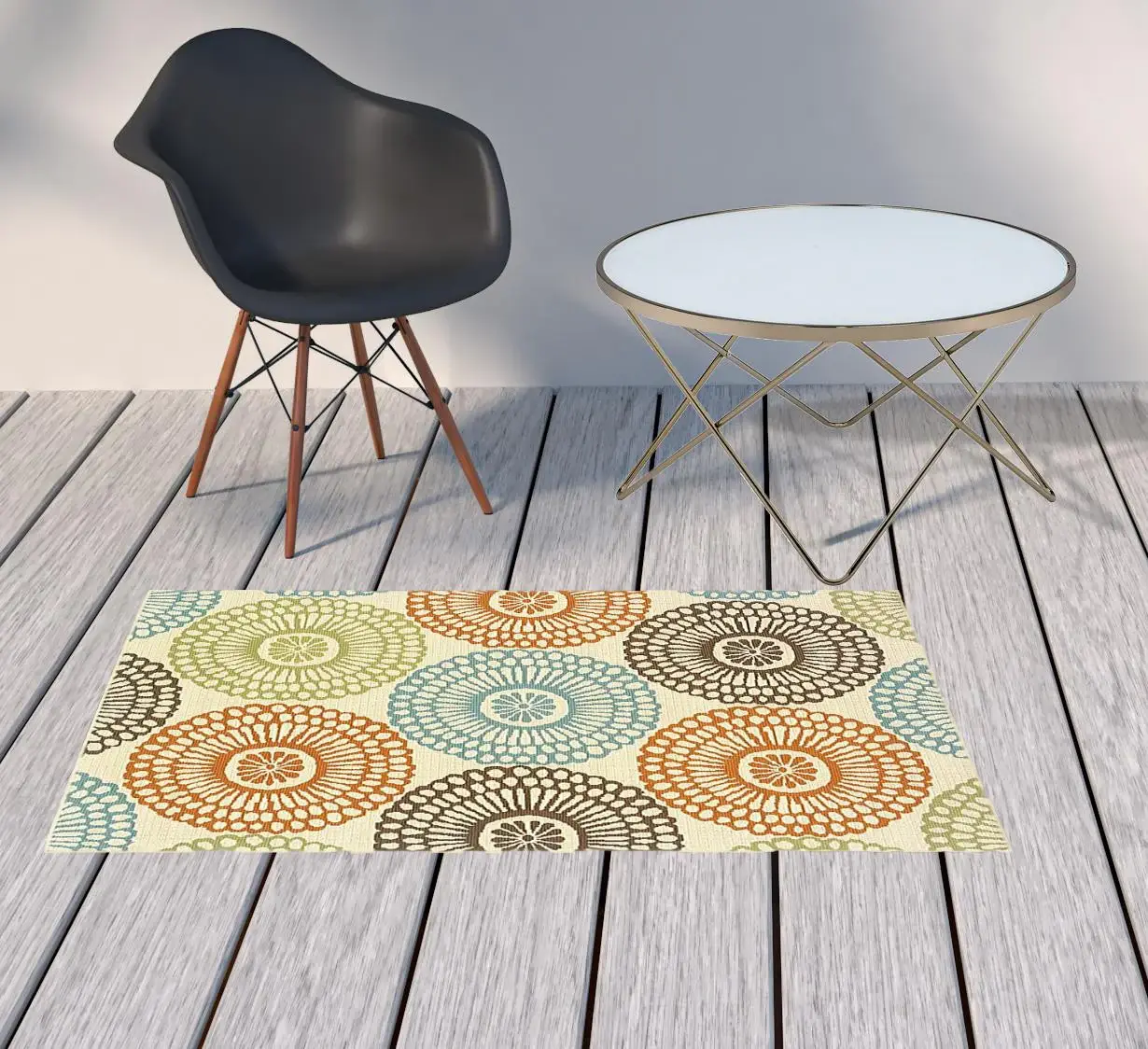 2' X 4' Beige Indoor Outdoor Area Rug - Image 2