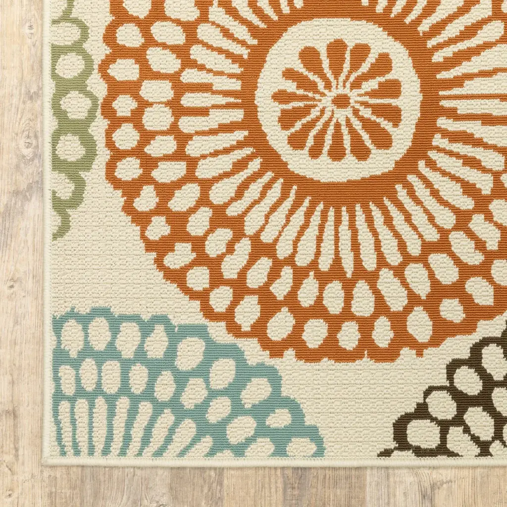 2' X 4' Beige Indoor Outdoor Area Rug - Image 3