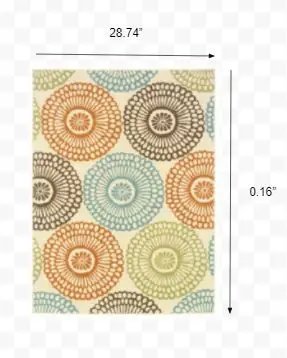 2' X 4' Beige Indoor Outdoor Area Rug - Image 5