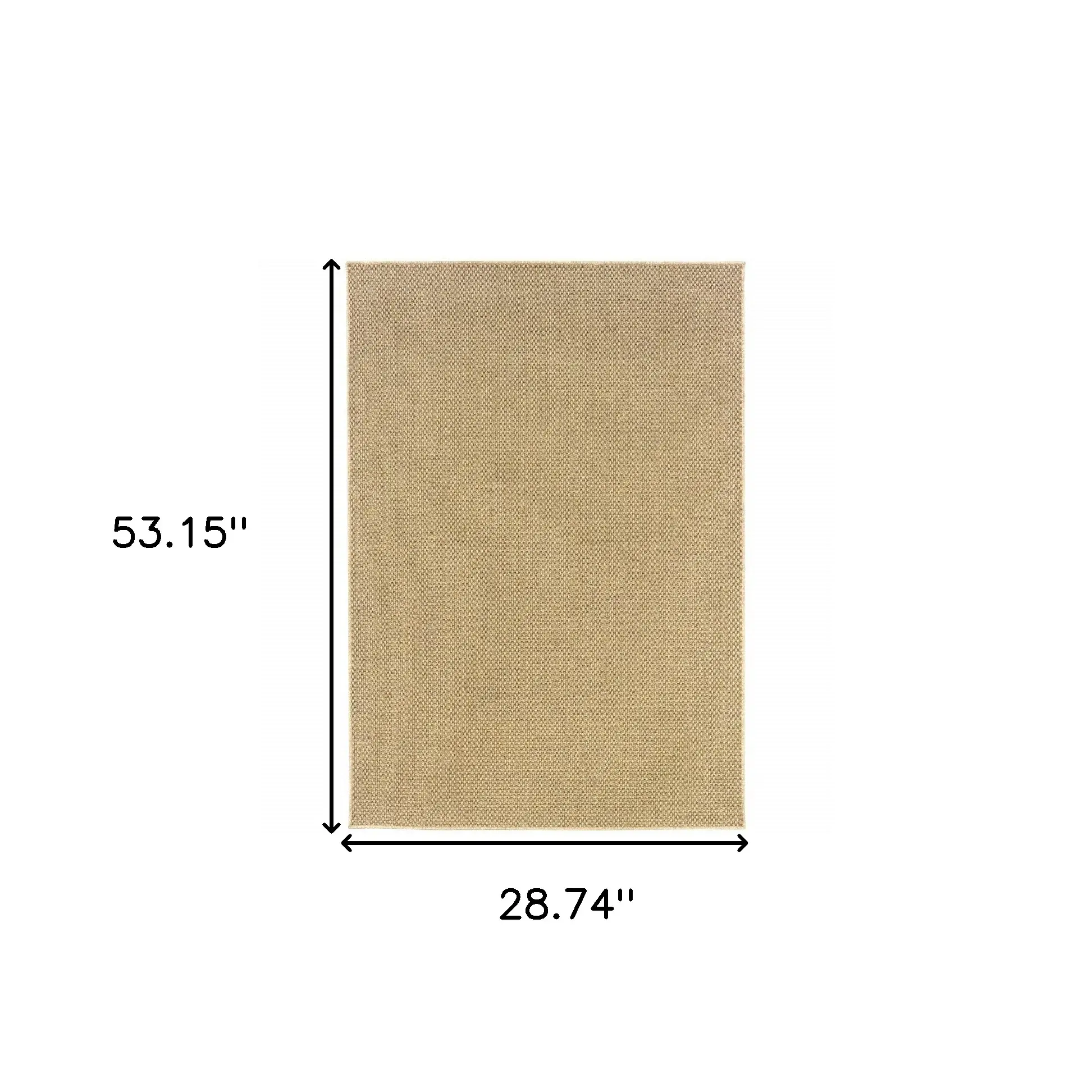 2' X 4' Beige Indoor Outdoor Area Rug - Image 4