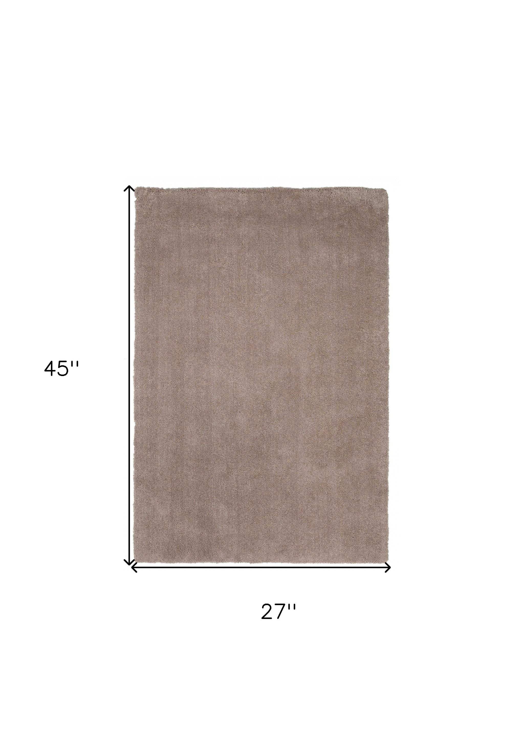 2' X 4' Beige Indoor Shag Rug - Image 5