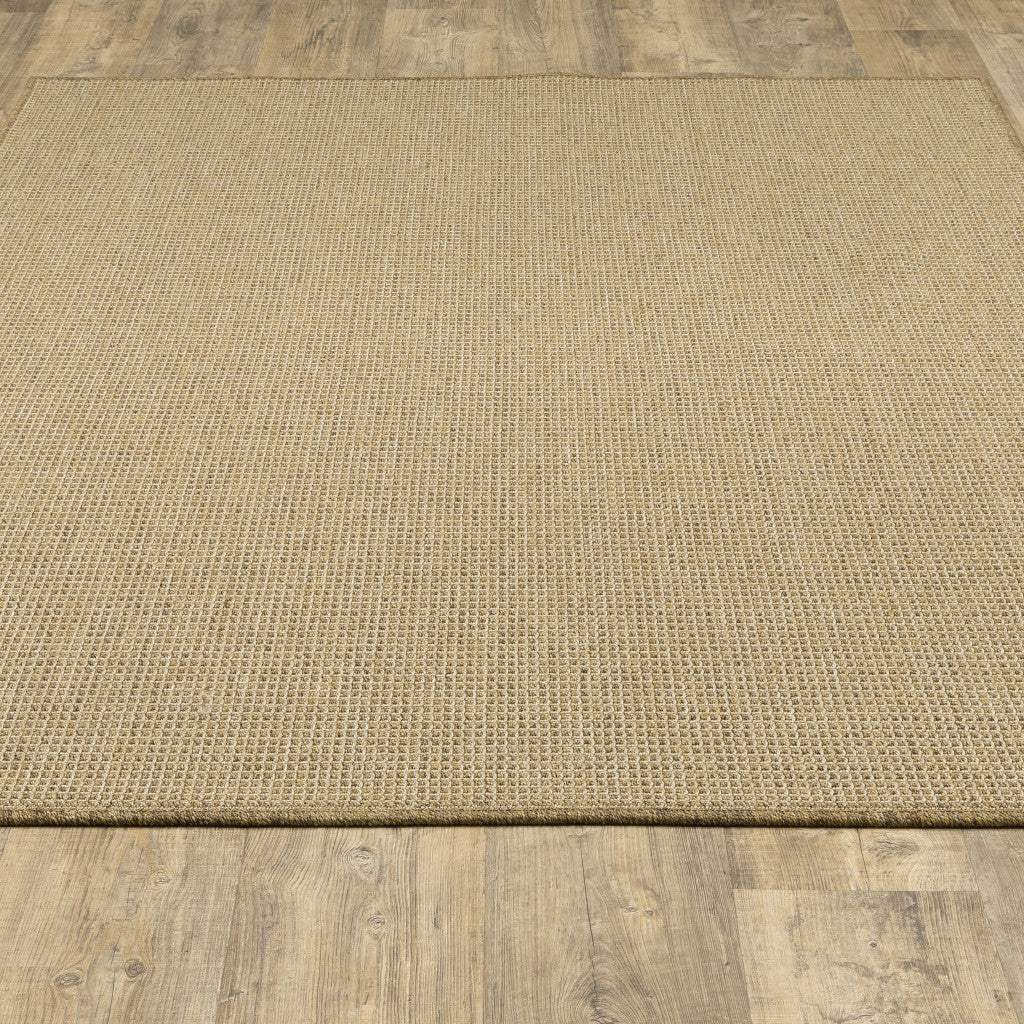 2' X 4' Beige Stain Resistant Indoor Outdoor Area Rug - Image 8