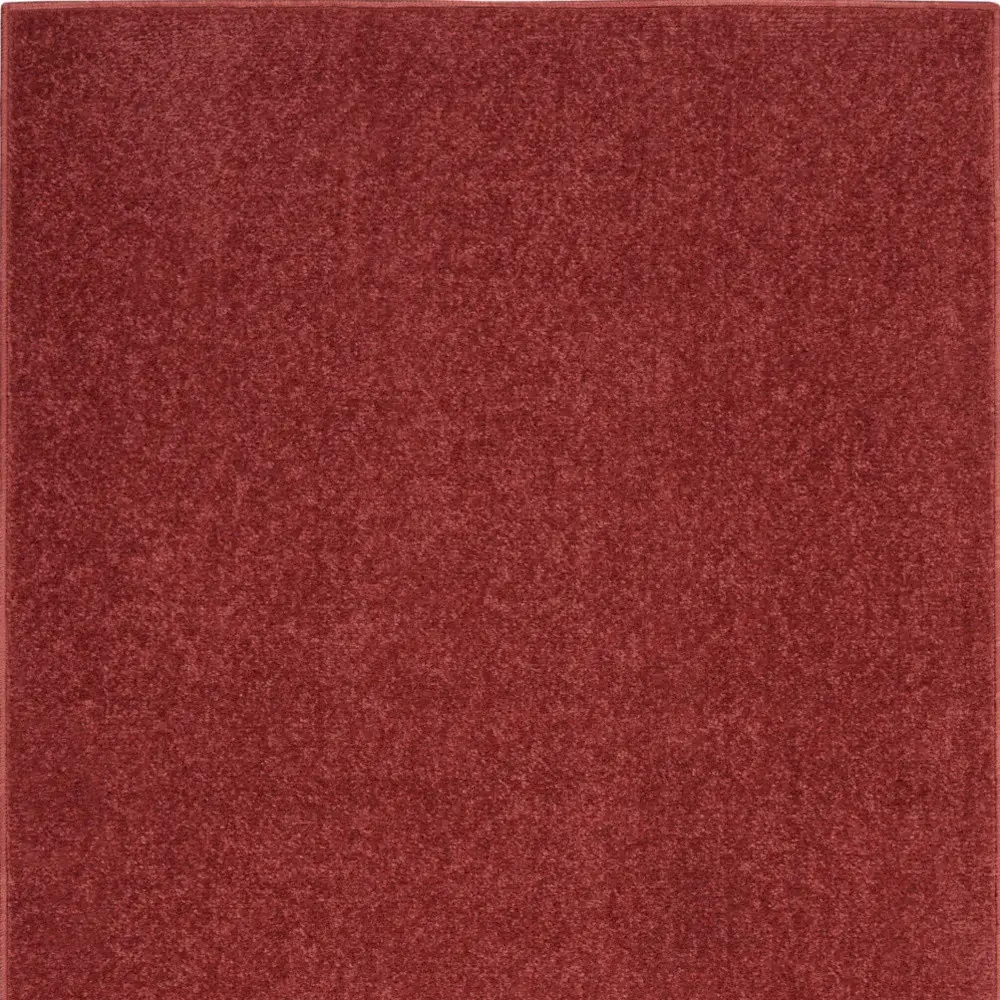 2' X 4' Brick Red Non Skid Indoor Outdoor Runner Rug - Image 3