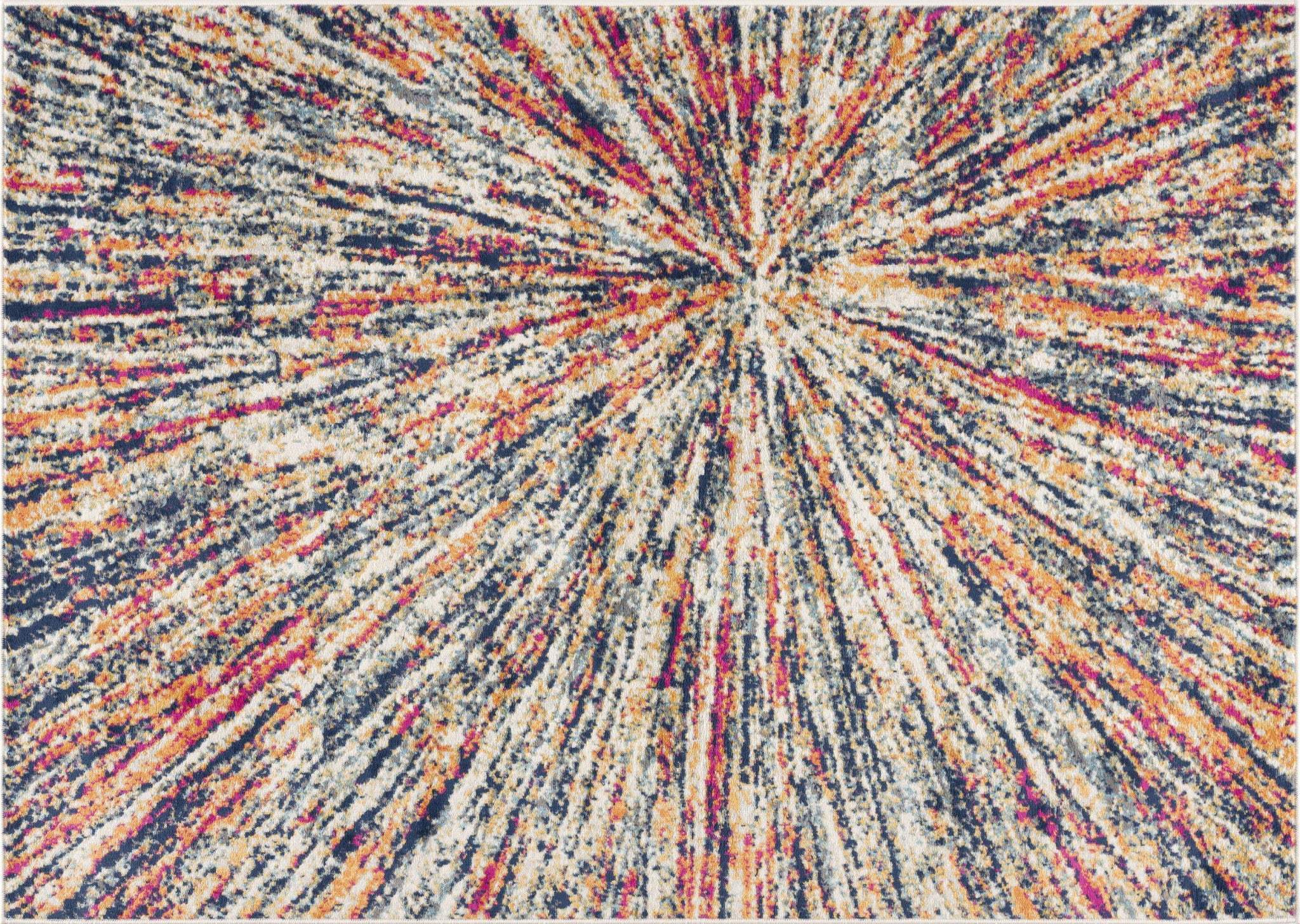 2' X 4' Cream Abstract Area Rug - Image 2