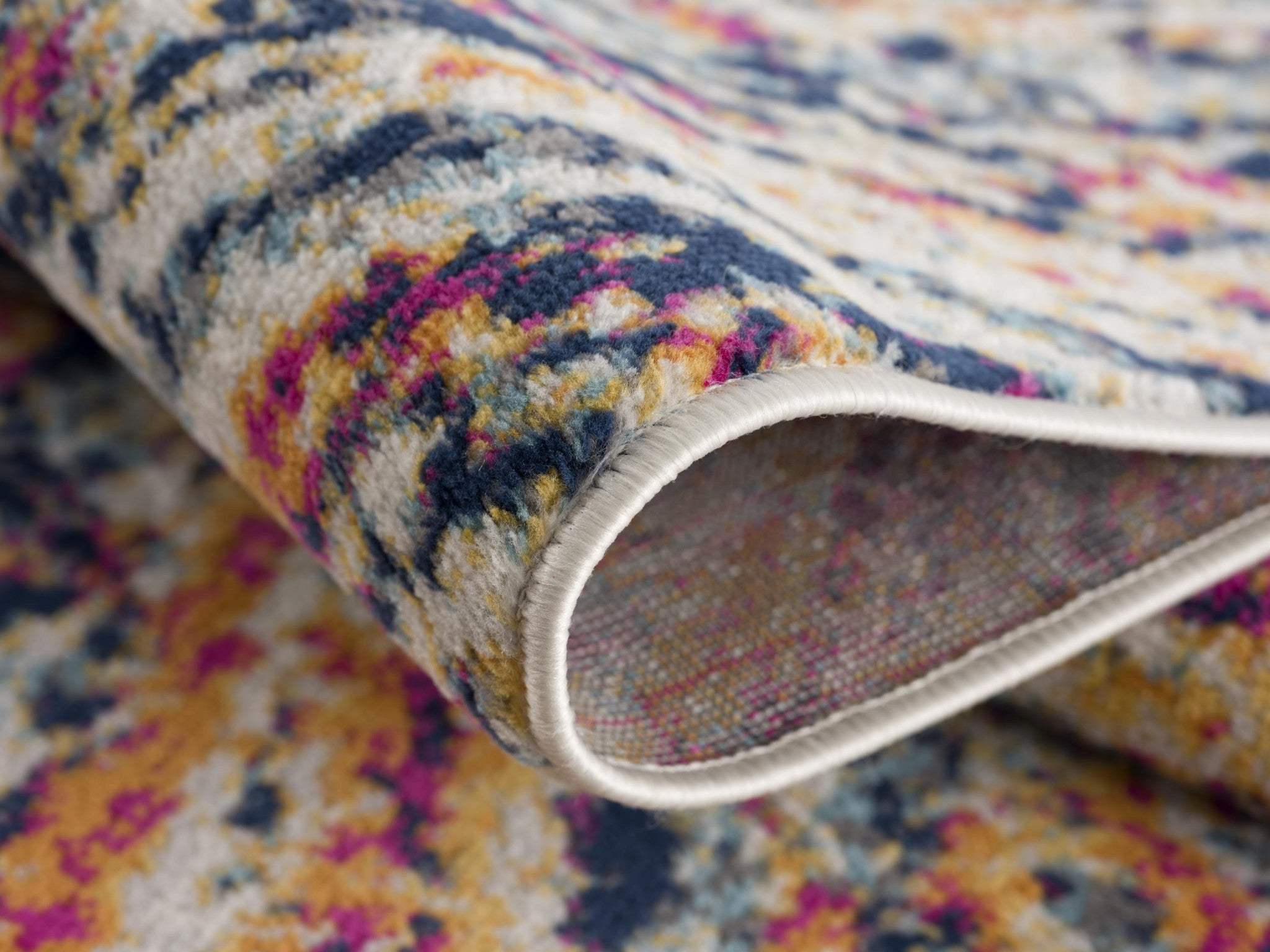 2' X 4' Cream Abstract Area Rug - Image 8