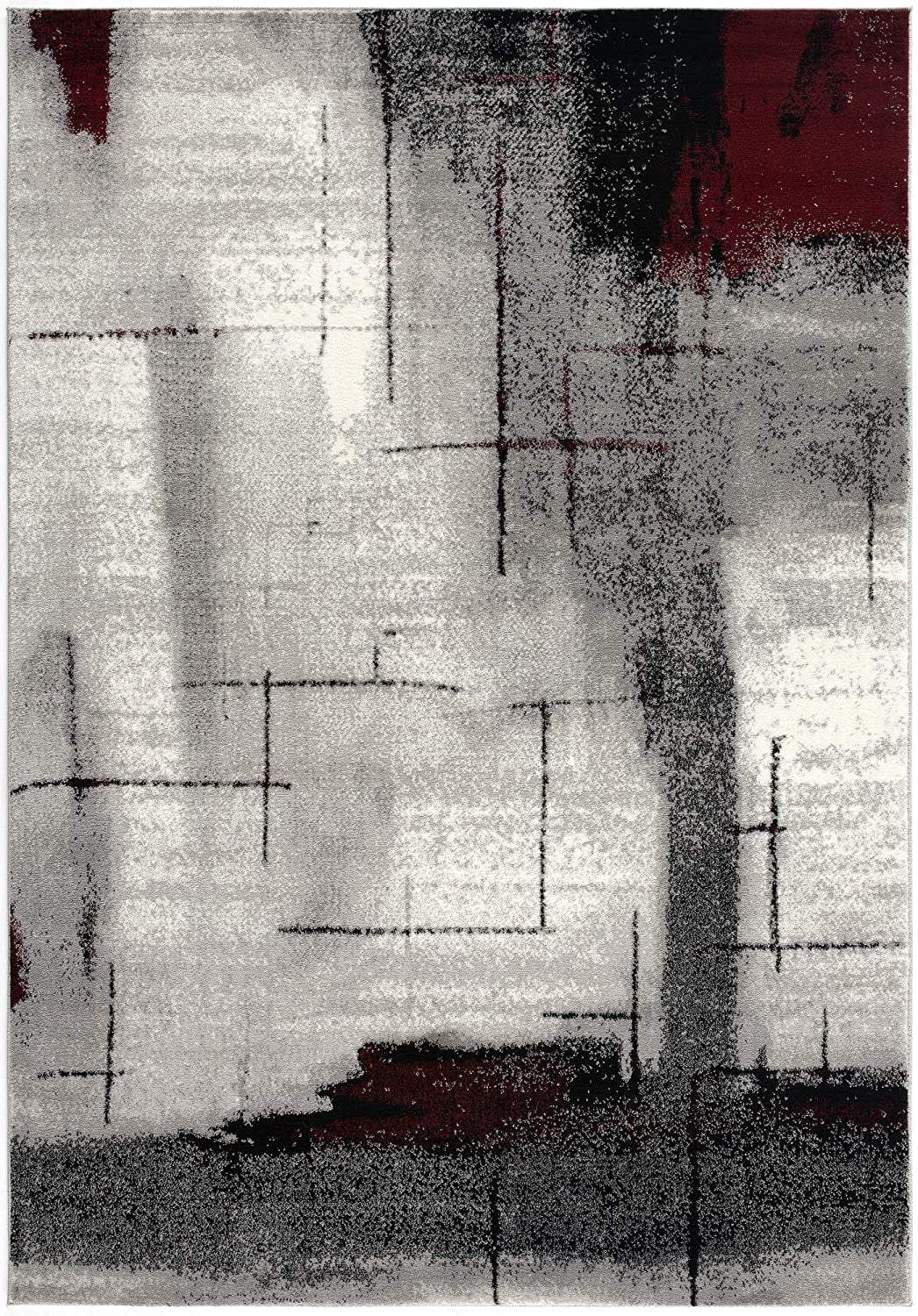 2' X 4' Gray Abstract Dhurrie Area Rug - Image 2