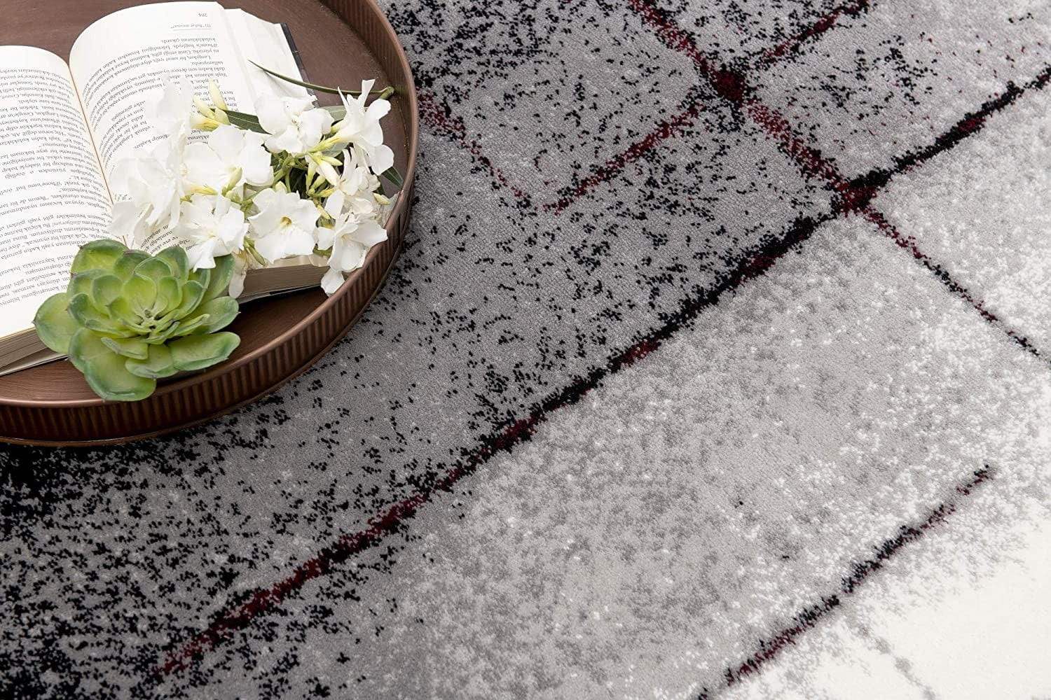 2' X 4' Gray Abstract Dhurrie Area Rug - Image 6