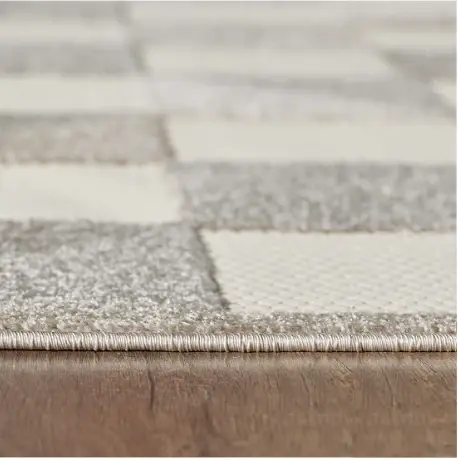 2' X 4' Gray Geometric Stain Resistant Indoor Outdoor Area Rug - Image 8