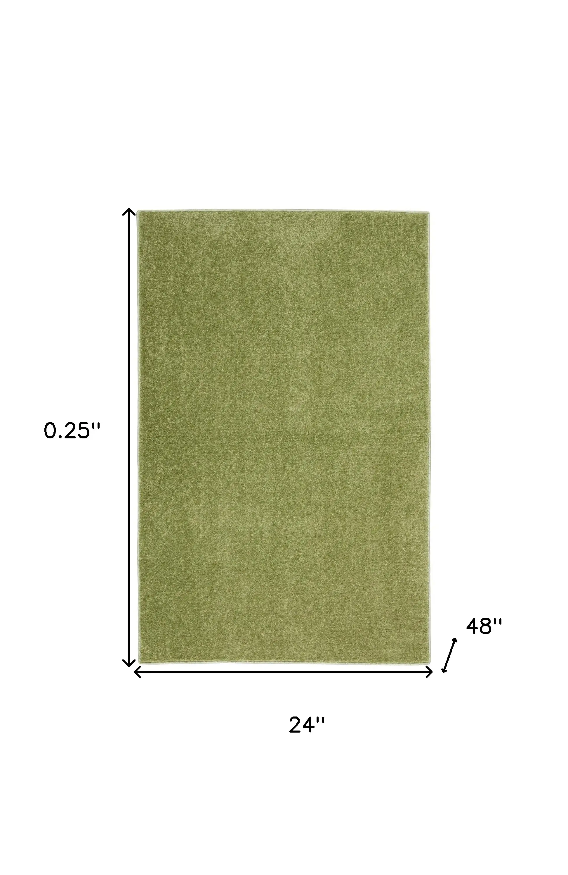 2' X 4' Green Non Skid Indoor Outdoor Runner Rug - Image 8