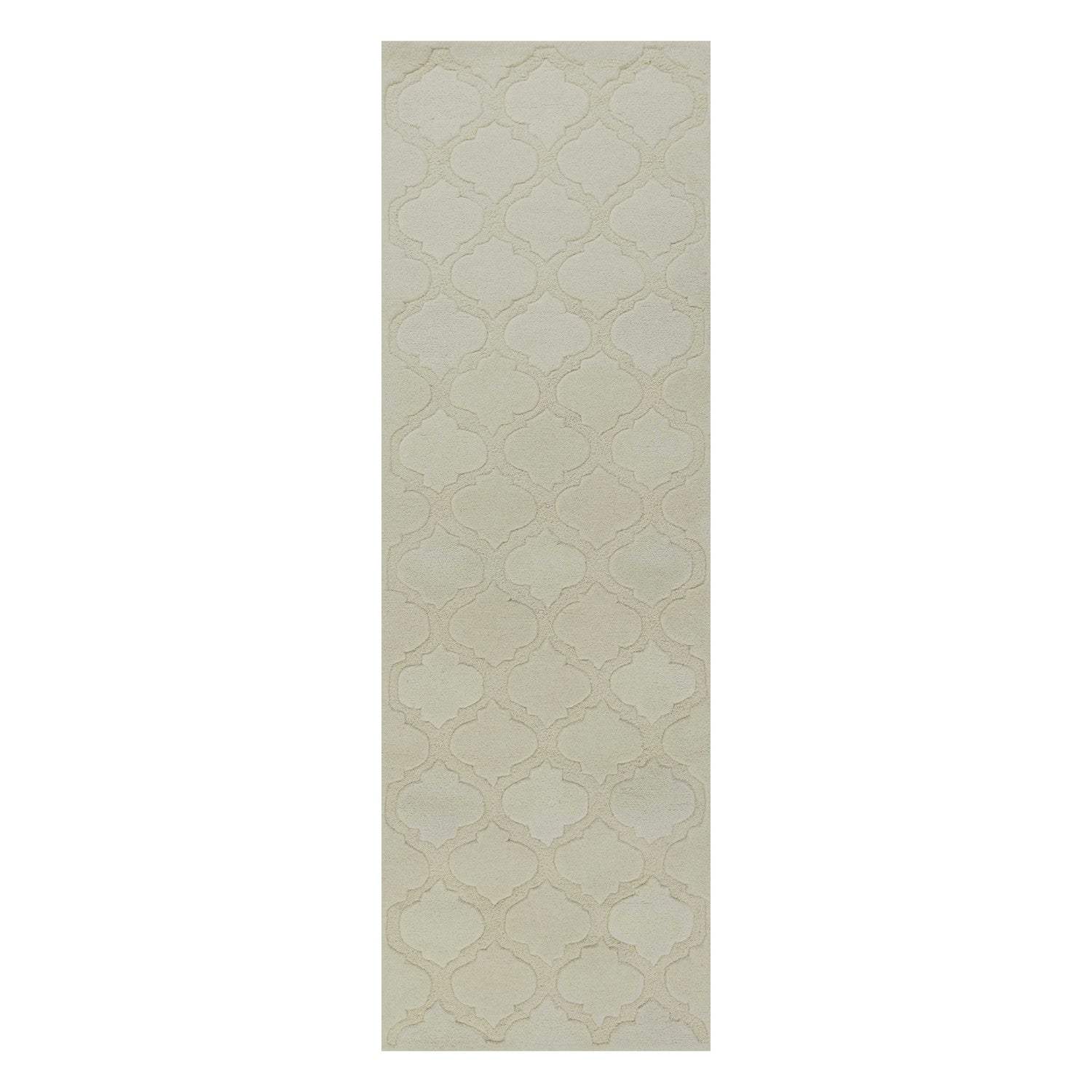 2' X 4' Grey Hand Tufted Geometric Indoor Accent Rug - Image 2