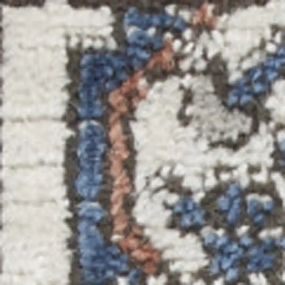 2' X 4' Ivory Southwestern Power Loom Non Skid Area Rug - Image 4