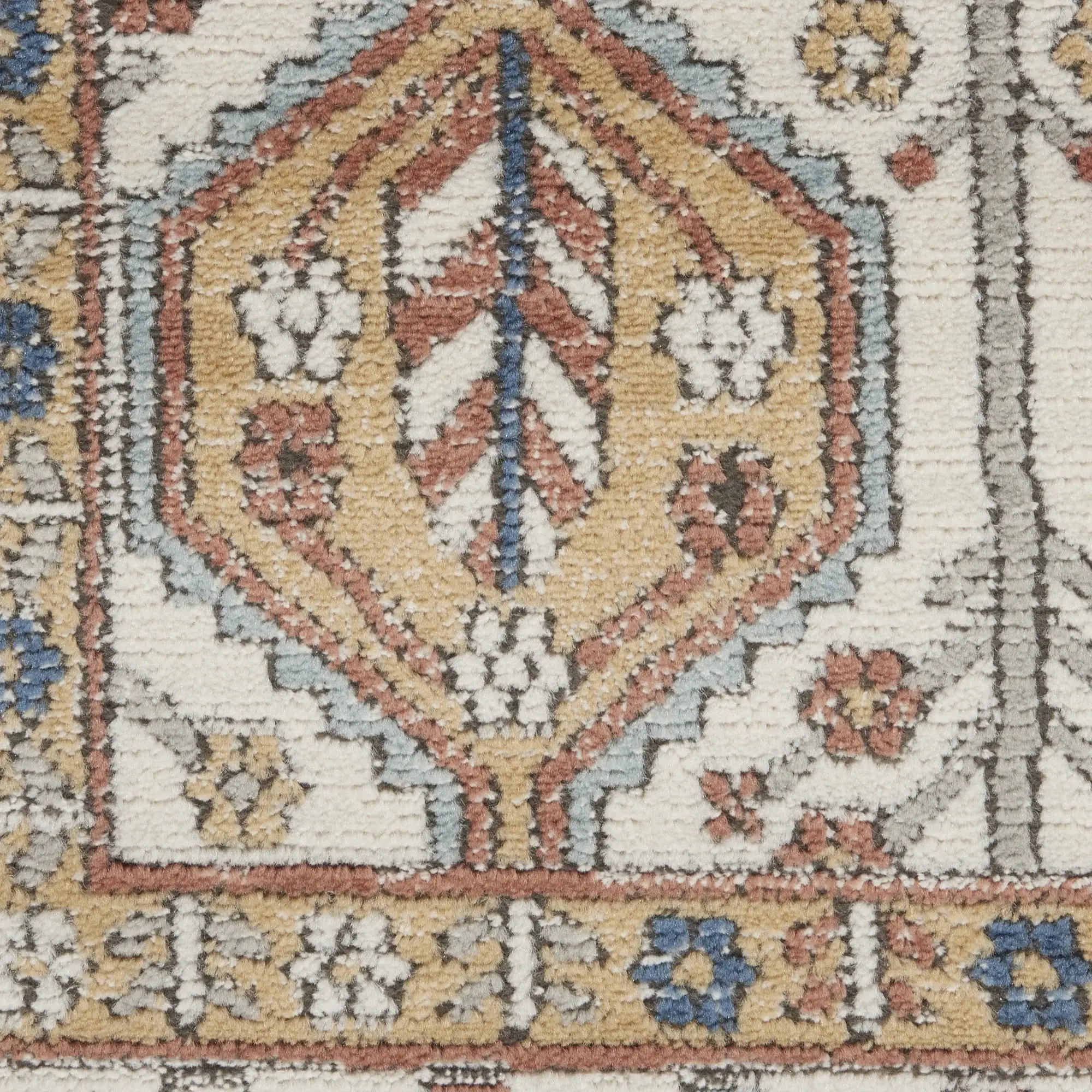 2' X 4' Ivory Southwestern Power Loom Non Skid Area Rug - Image 5