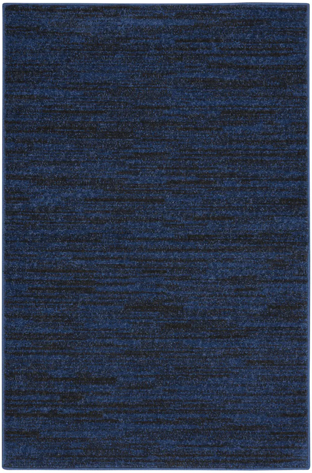 2' X 4' Midnight Blue Stain Resistant Indoor Outdoor Area Rug - Image 2