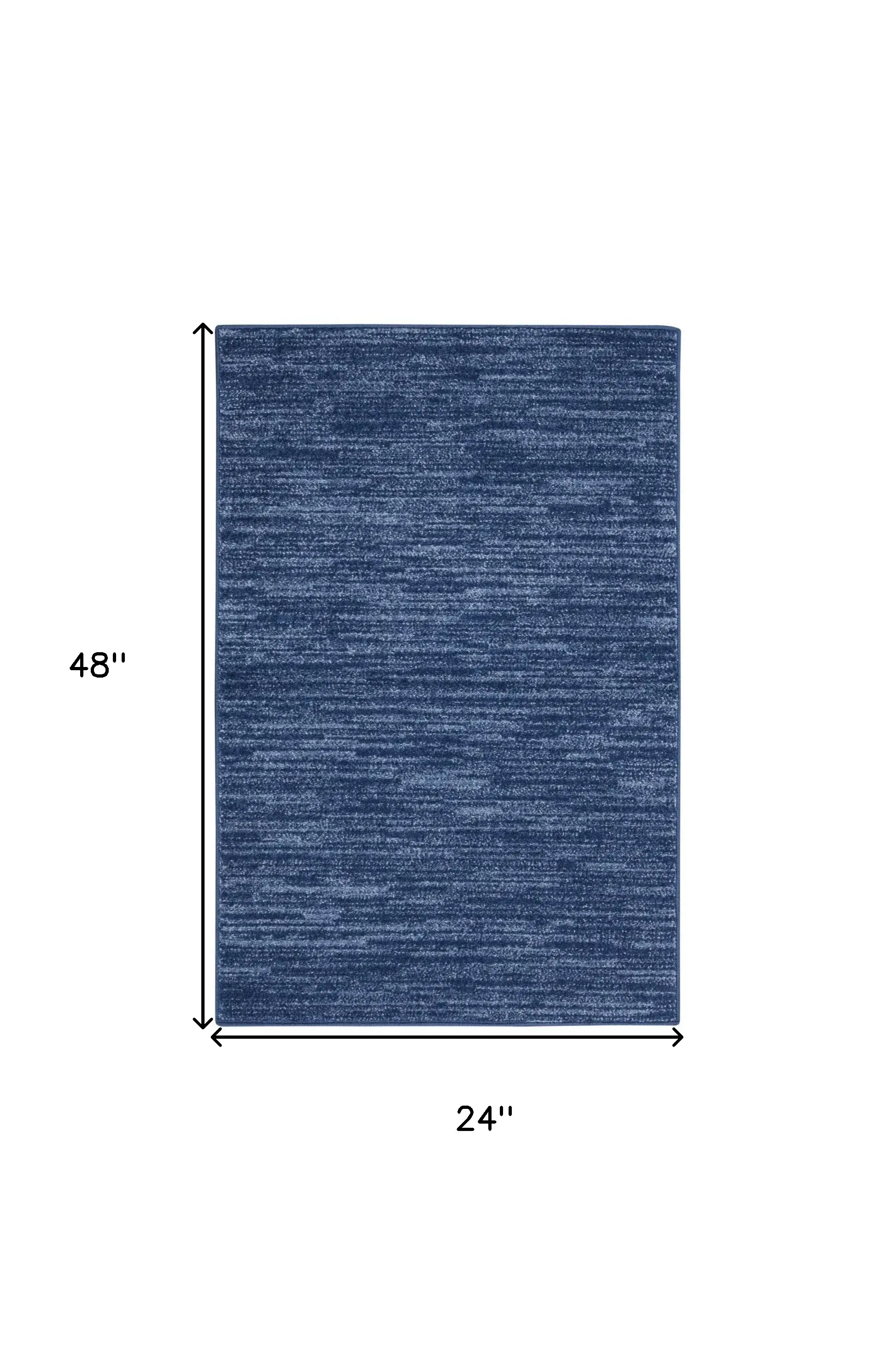 2' X 4' Navy Blue Non Skid Indoor Outdoor Runner Rug - Image 6