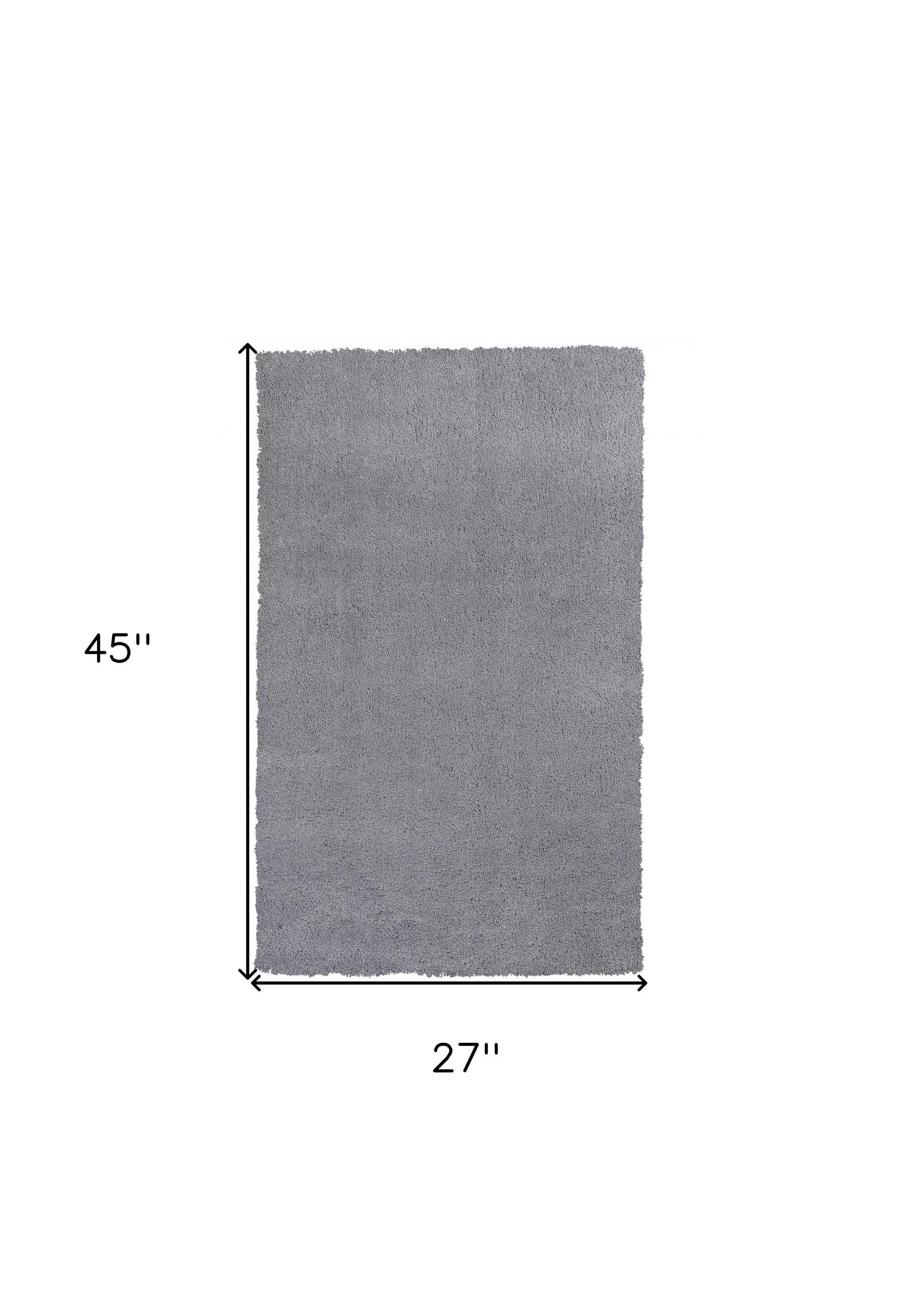 2' X 4' Polyester Grey Area Rug - Image 4