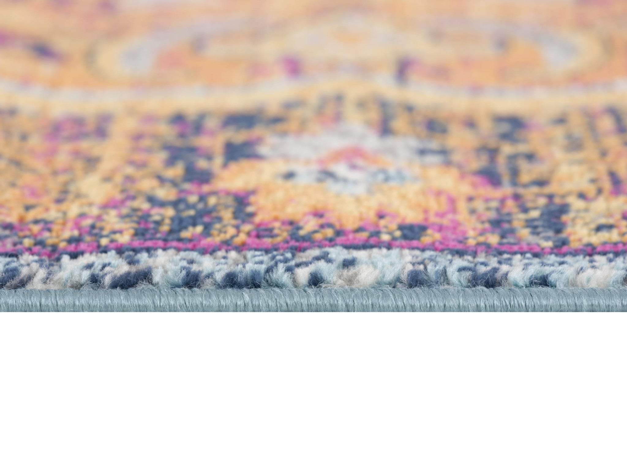 2' X 4' Rustic Orange Medallion Area Rug - Image 5