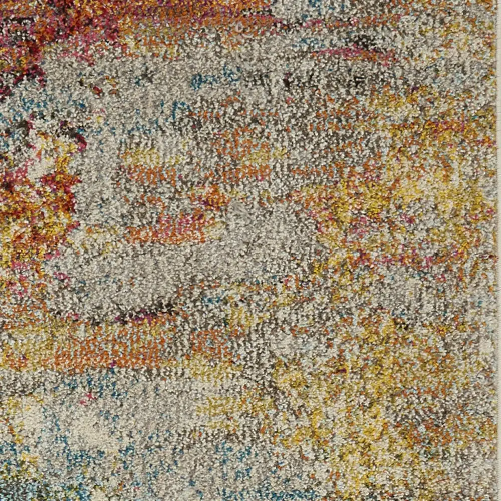 2' X 4' Sealife Abstract Power Loom Non Skid Area Rug - Image 3