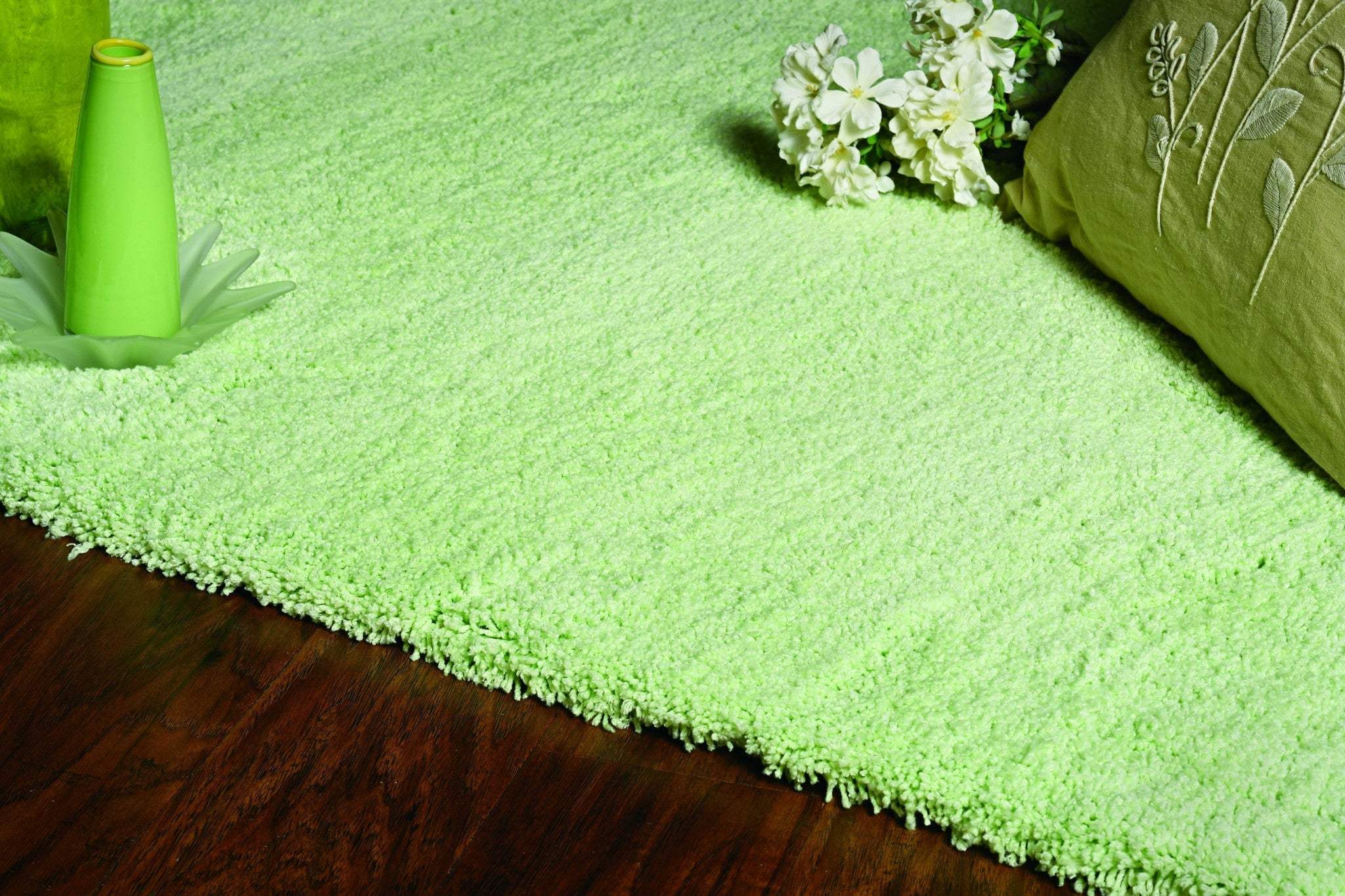 2' X 4' Spearmint Green Indoor Shag Rug - Image 2