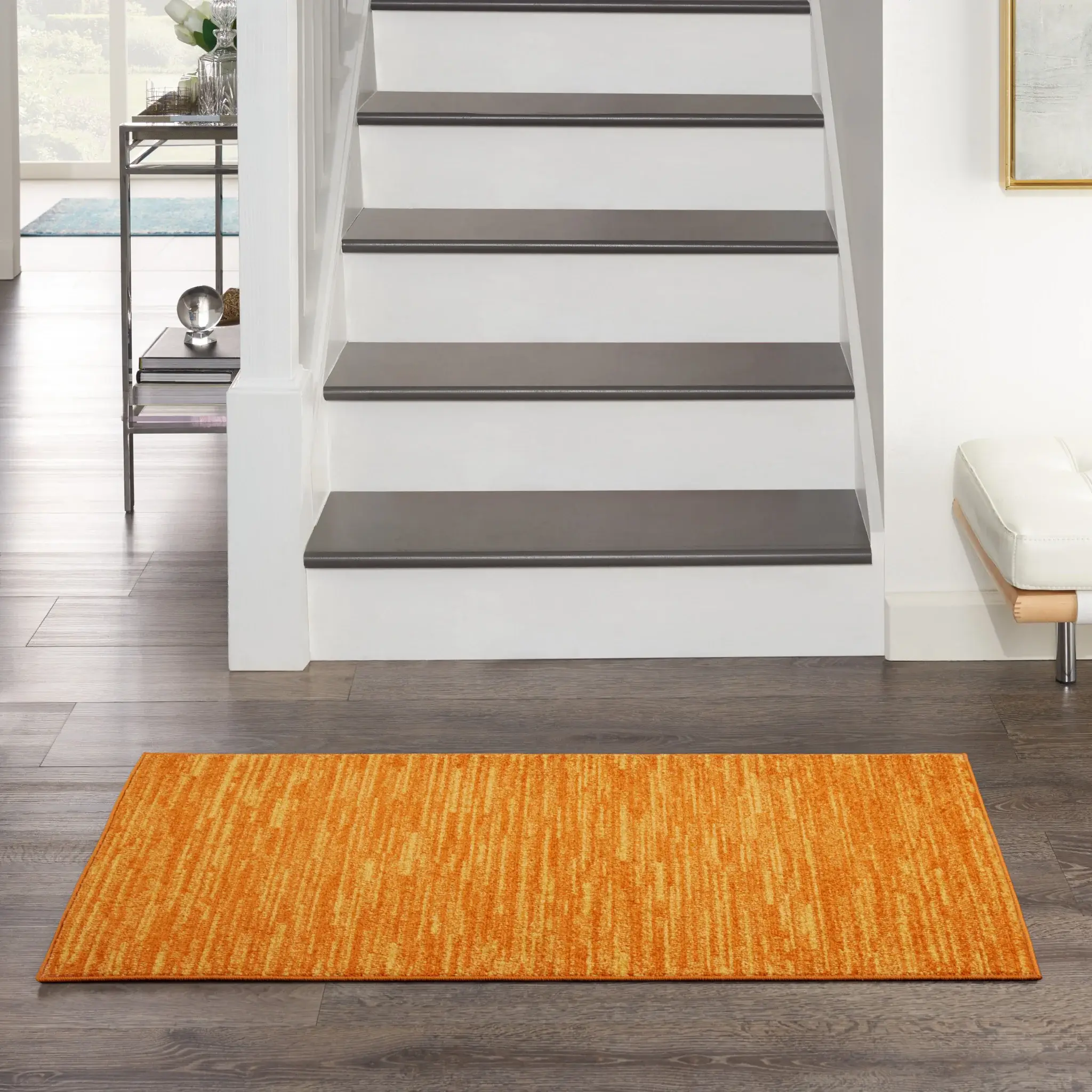 2' X 4' Sunburst Non Skid Indoor Outdoor Runner Rug - Image 3
