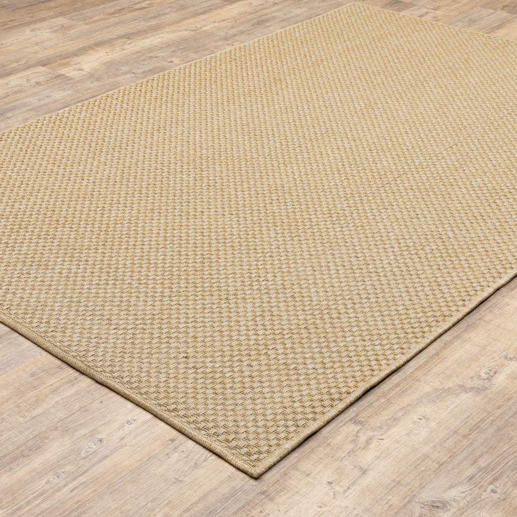 2' X 4' Tan Faux Seagrass Indoor Outdoor Area Rug - Image 4