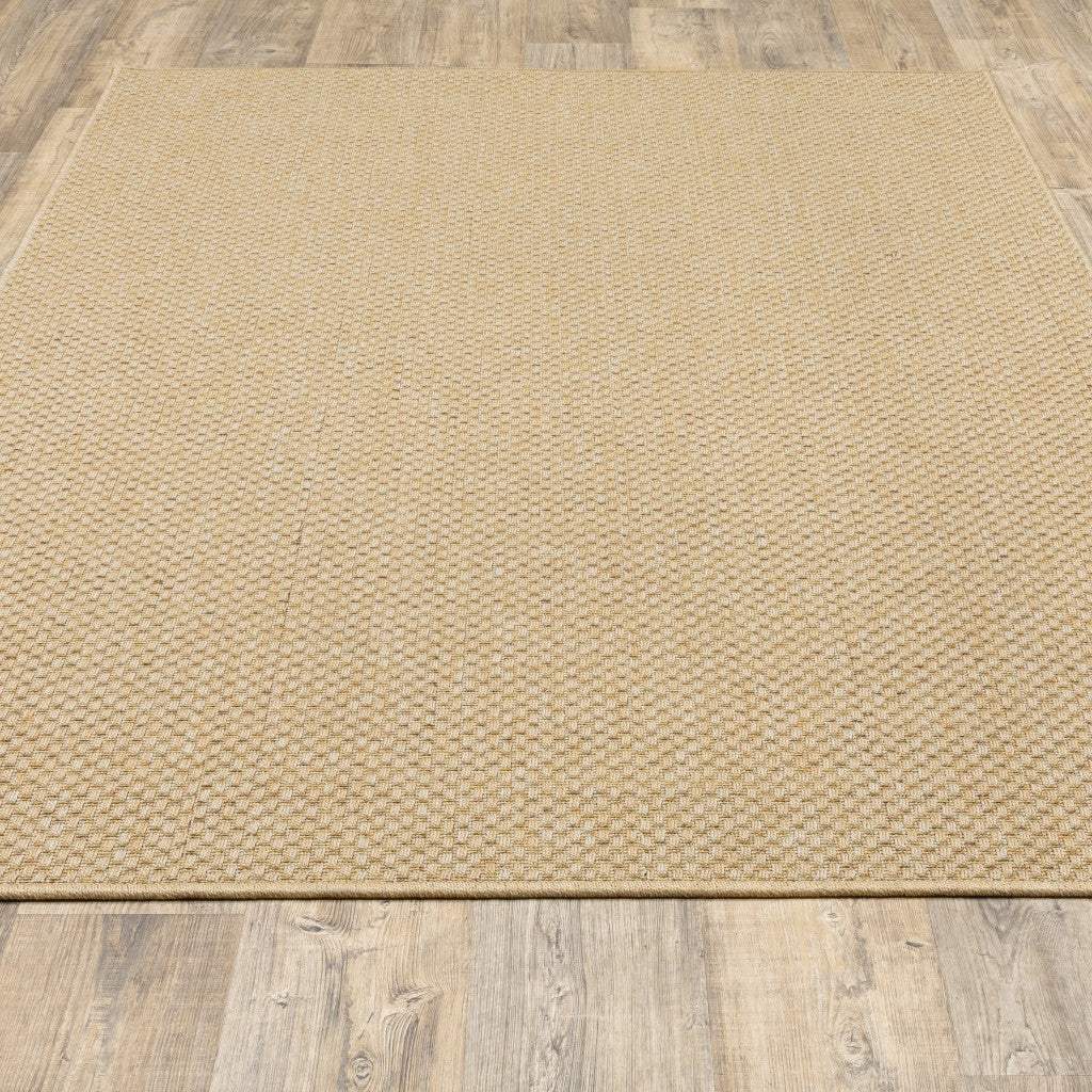2' X 4' Tan Faux Seagrass Indoor Outdoor Area Rug - Image 5
