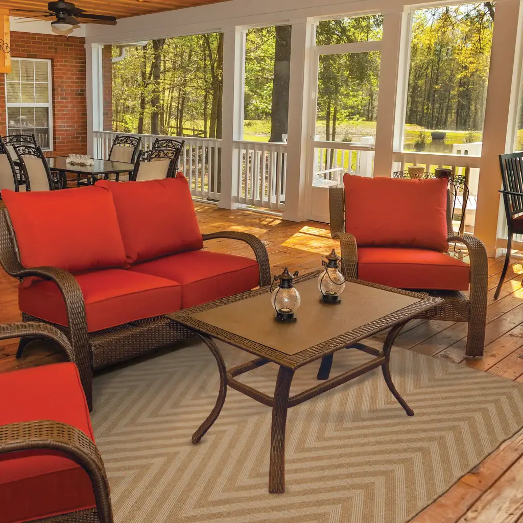 2' X 4' Tan Geometric Stain Resistant Indoor Outdoor Area Rug - Image 6