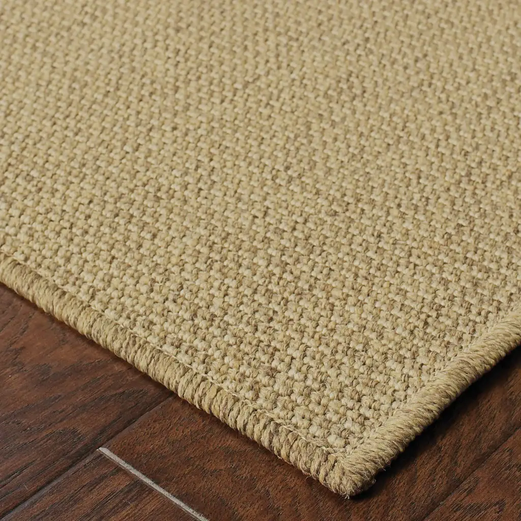 2' X 4' Tan Stain Resistant Indoor Outdoor Area Rug - Image 4