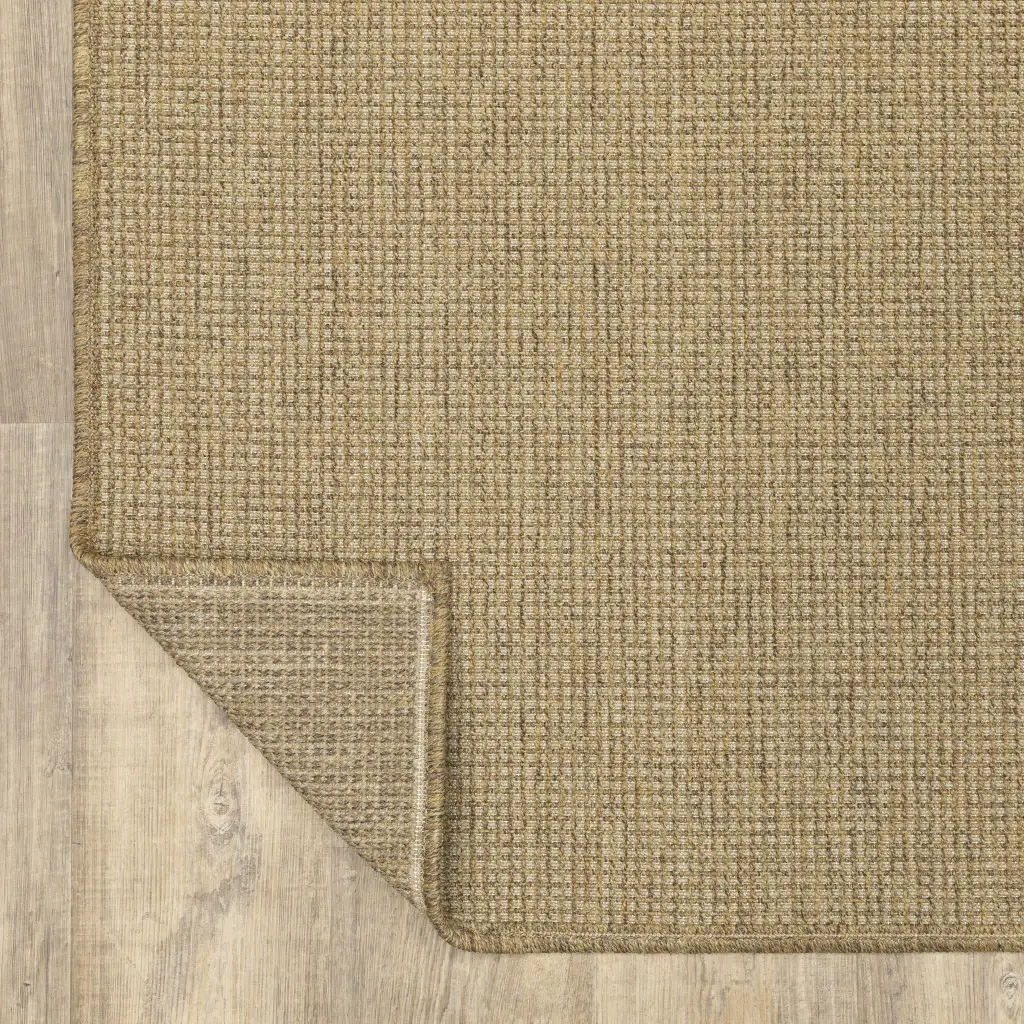 2' X 4' Tan Stain Resistant Indoor Outdoor Area Rug - Image 7