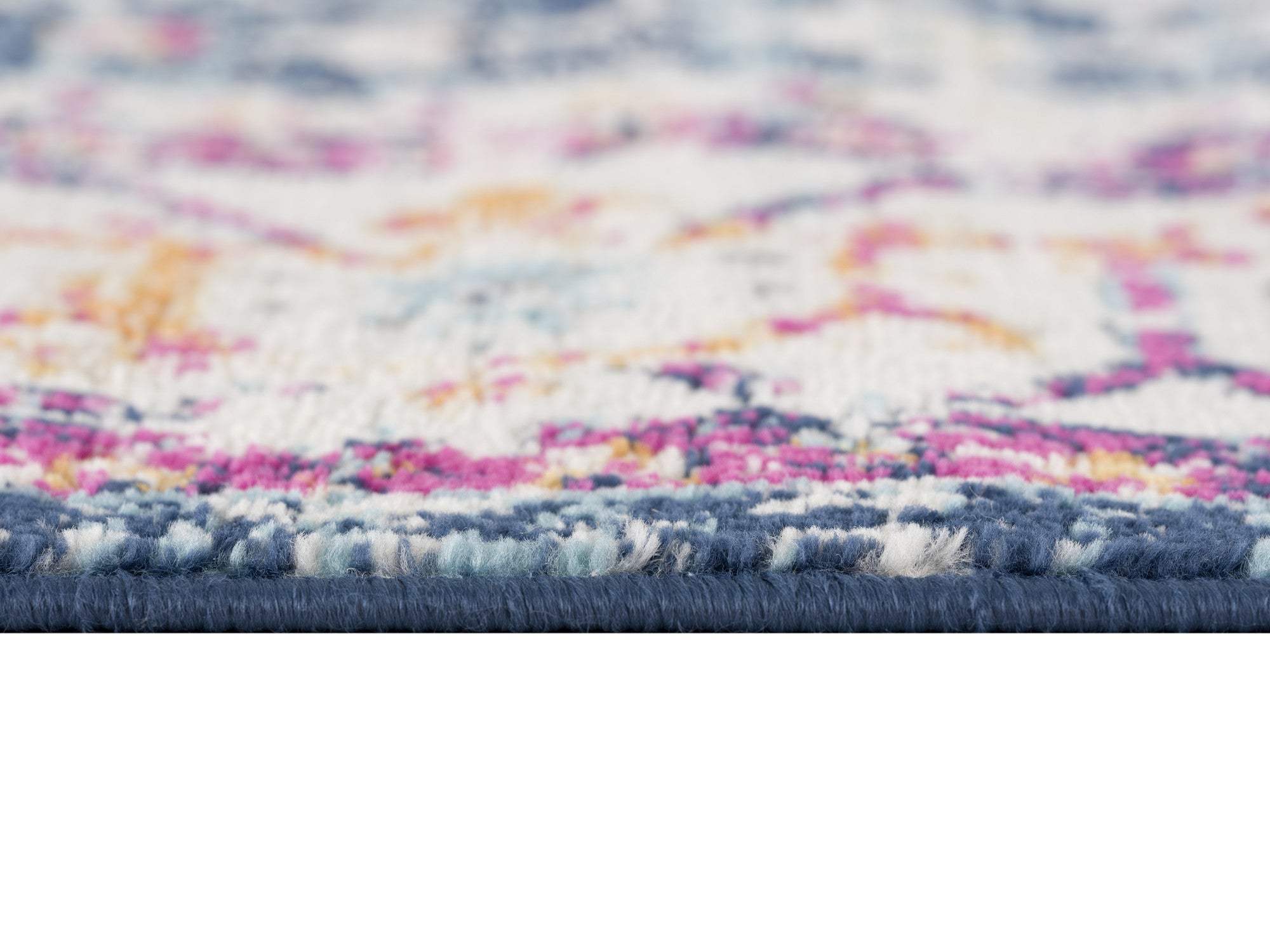 2' X 5' Blue and Ivory Oriental Area Rug - Image 4