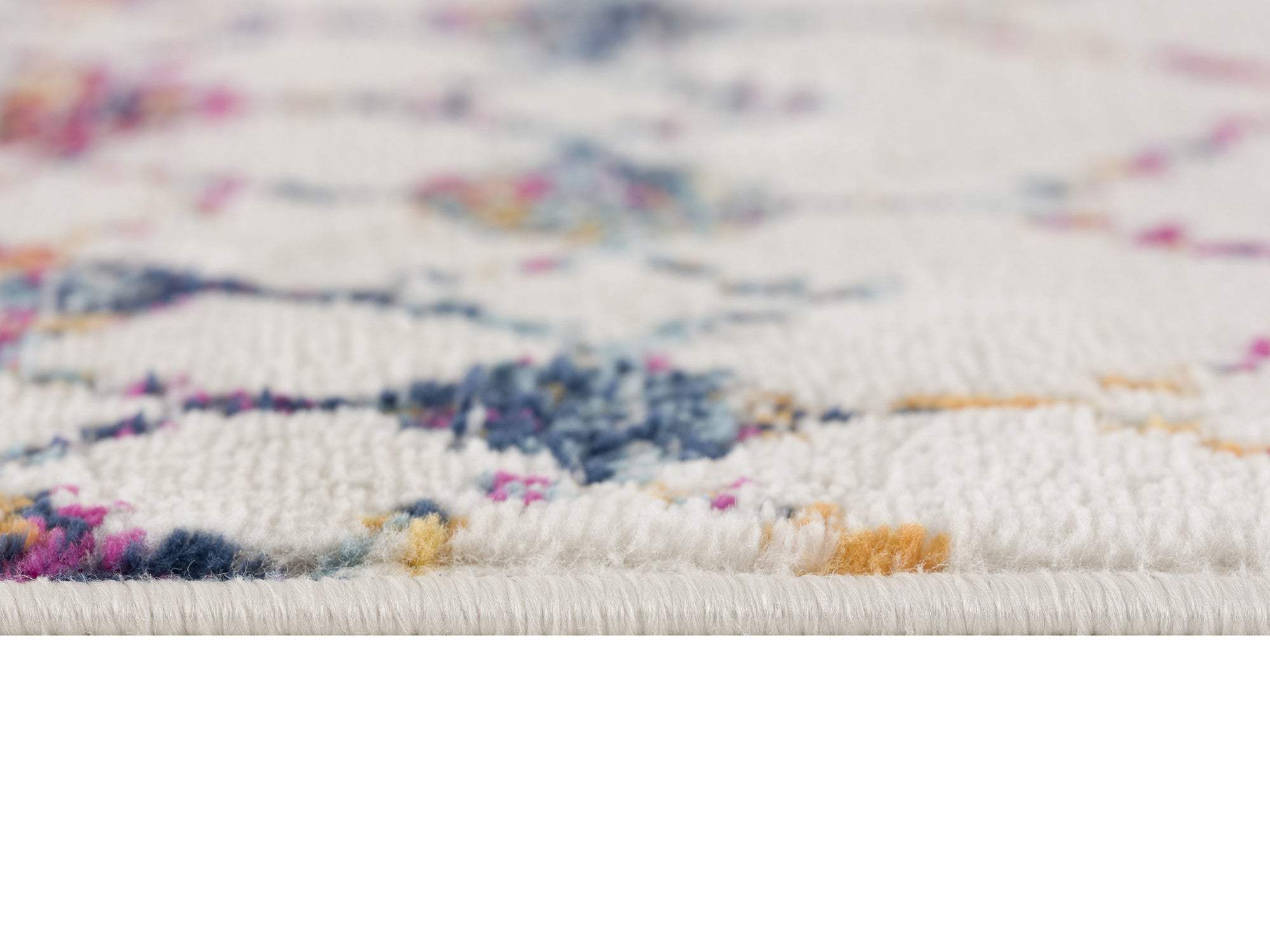 2' X 5' Cream Ikat Area Rug - Image 4