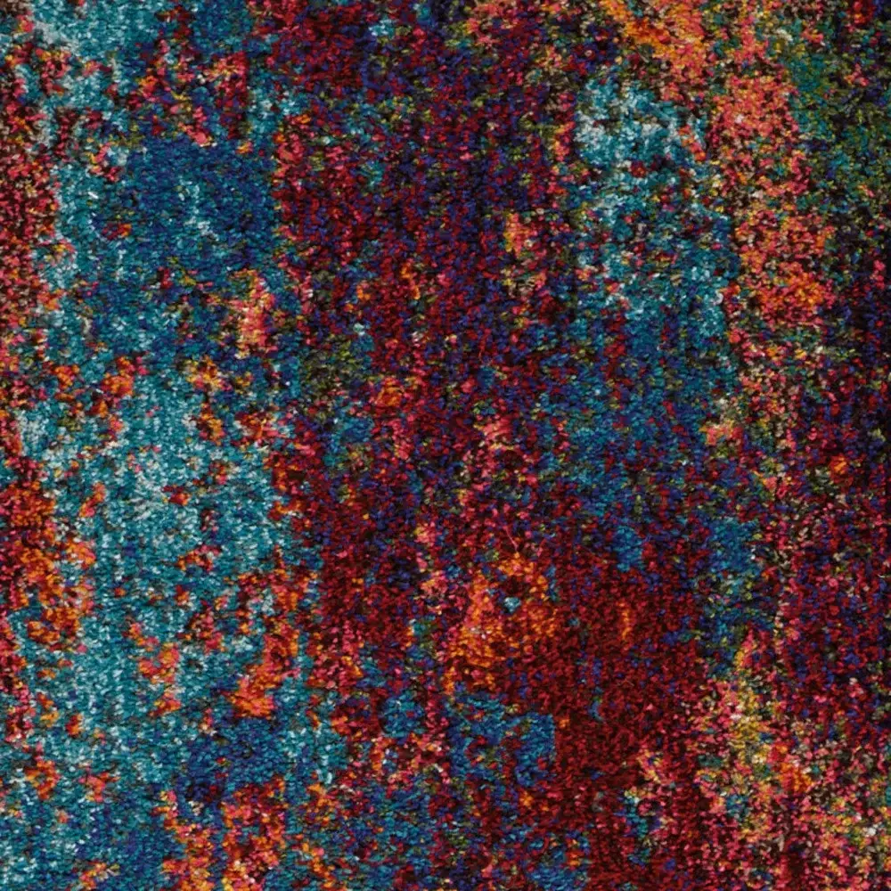 2' X 6' Atlantic Abstract Power Loom Non Skid Runner Rug - Image 3