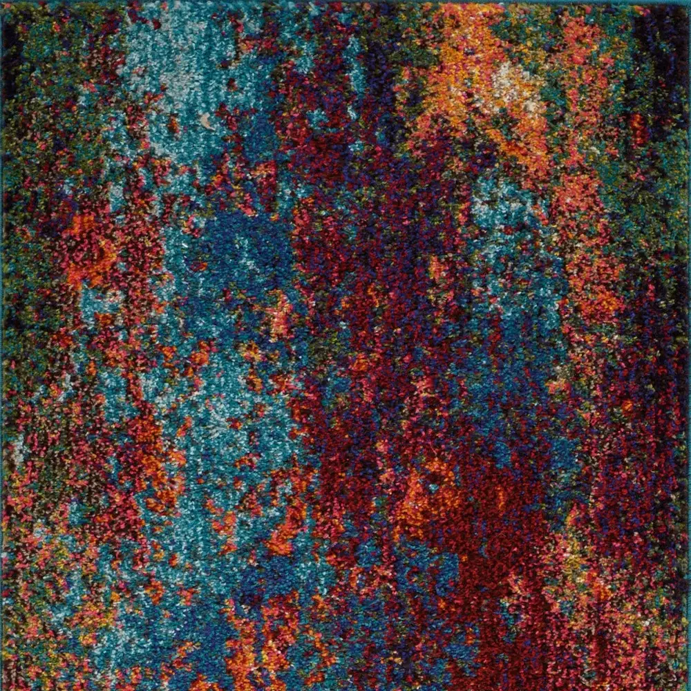 2' X 6' Atlantic Abstract Power Loom Non Skid Runner Rug - Image 4
