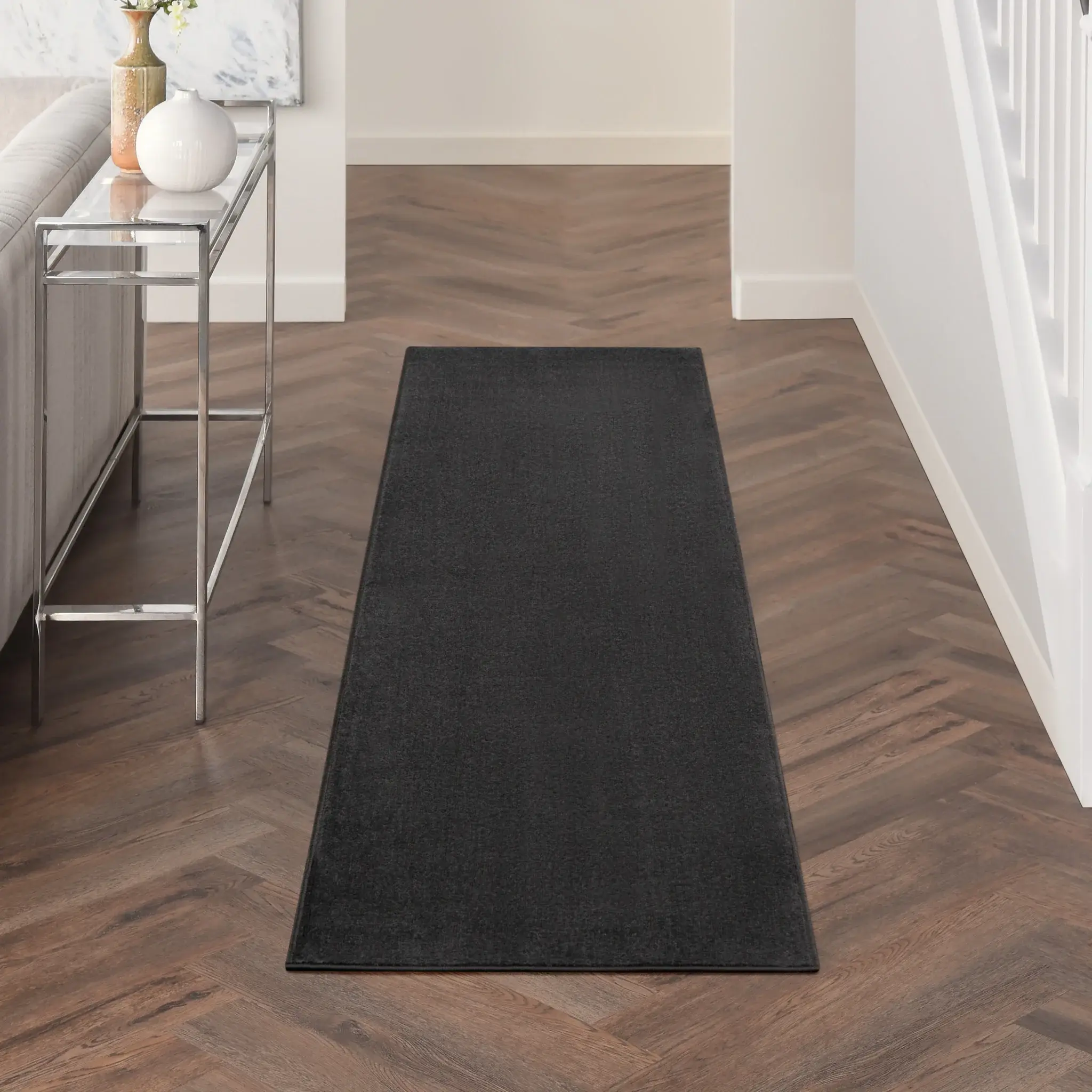 2' X 6' Black Non Skid Indoor Outdoor Runner Rug - Image 4