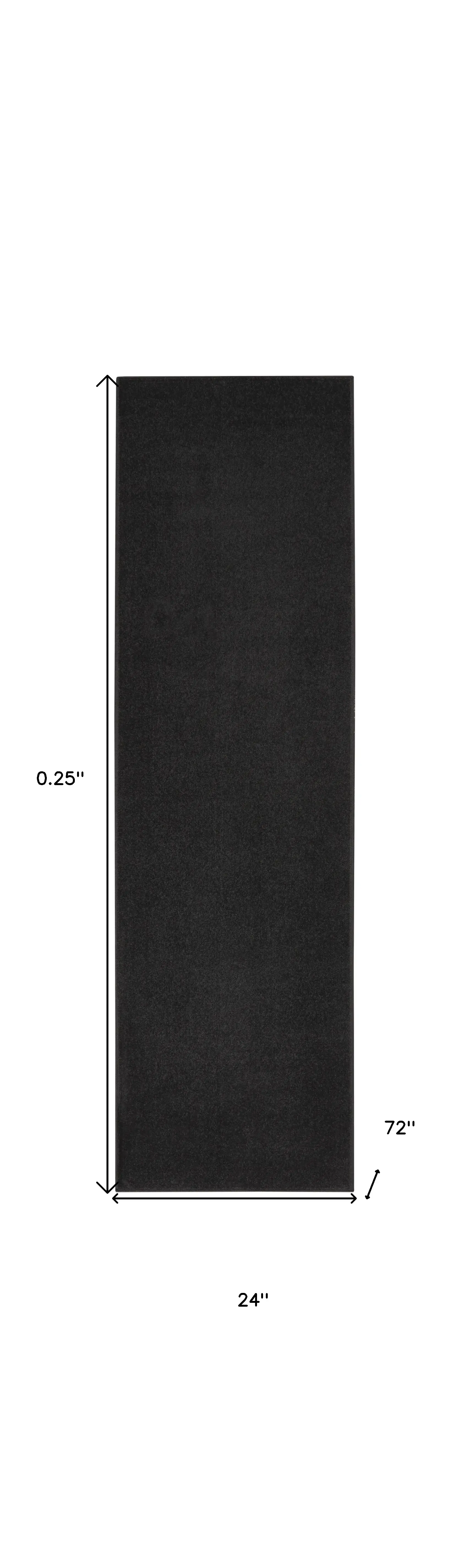 2' X 6' Black Non Skid Indoor Outdoor Runner Rug - Image 7