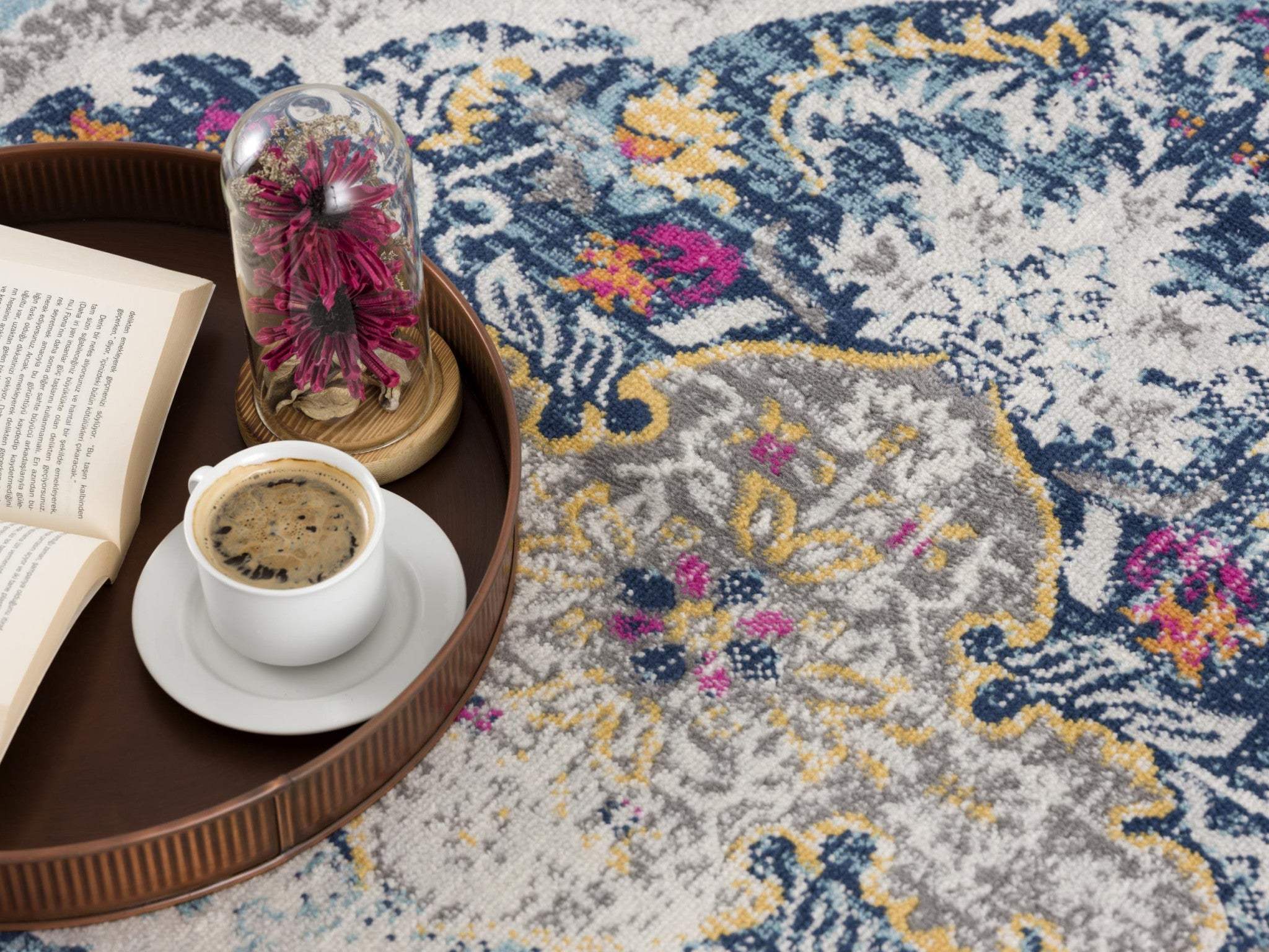 2' X 6' Blue Oriental Area Rug - Image 3