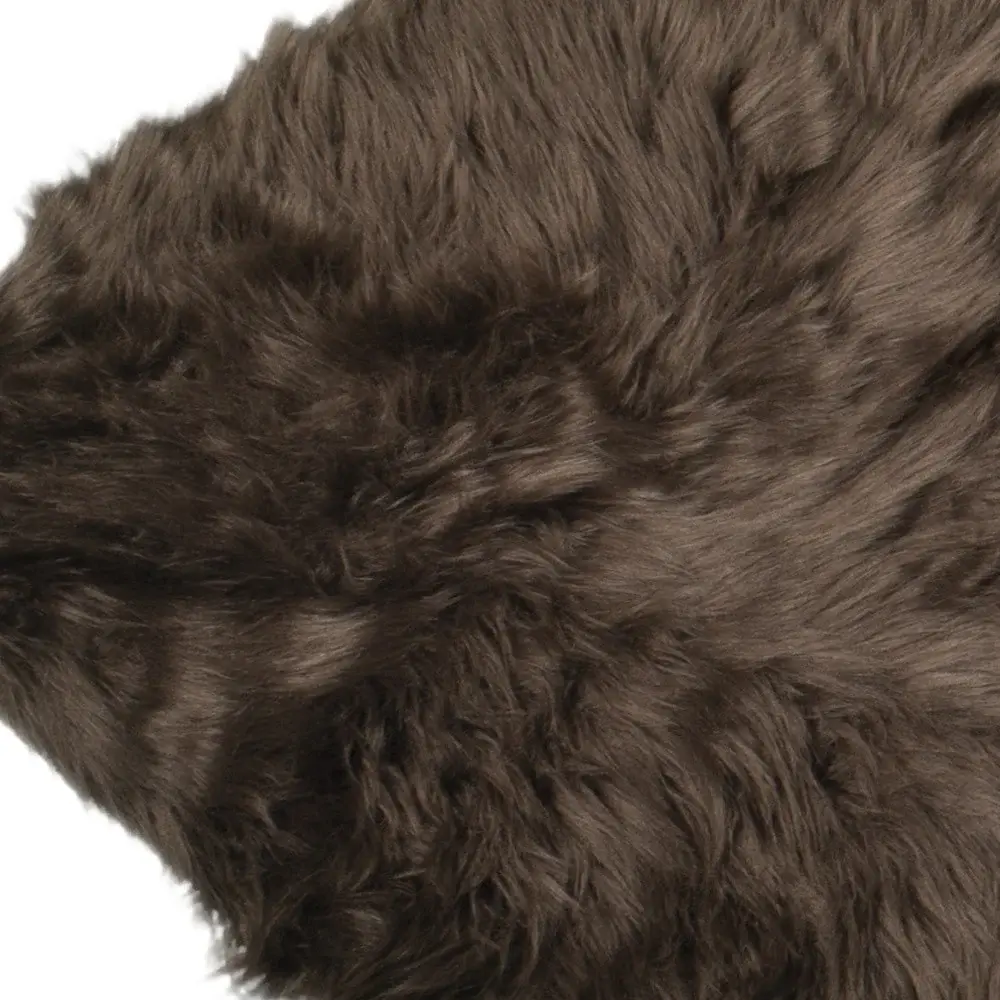 2' X 6' Chocolate Faux Fur Washable Non Skid Area Rug - Image 4