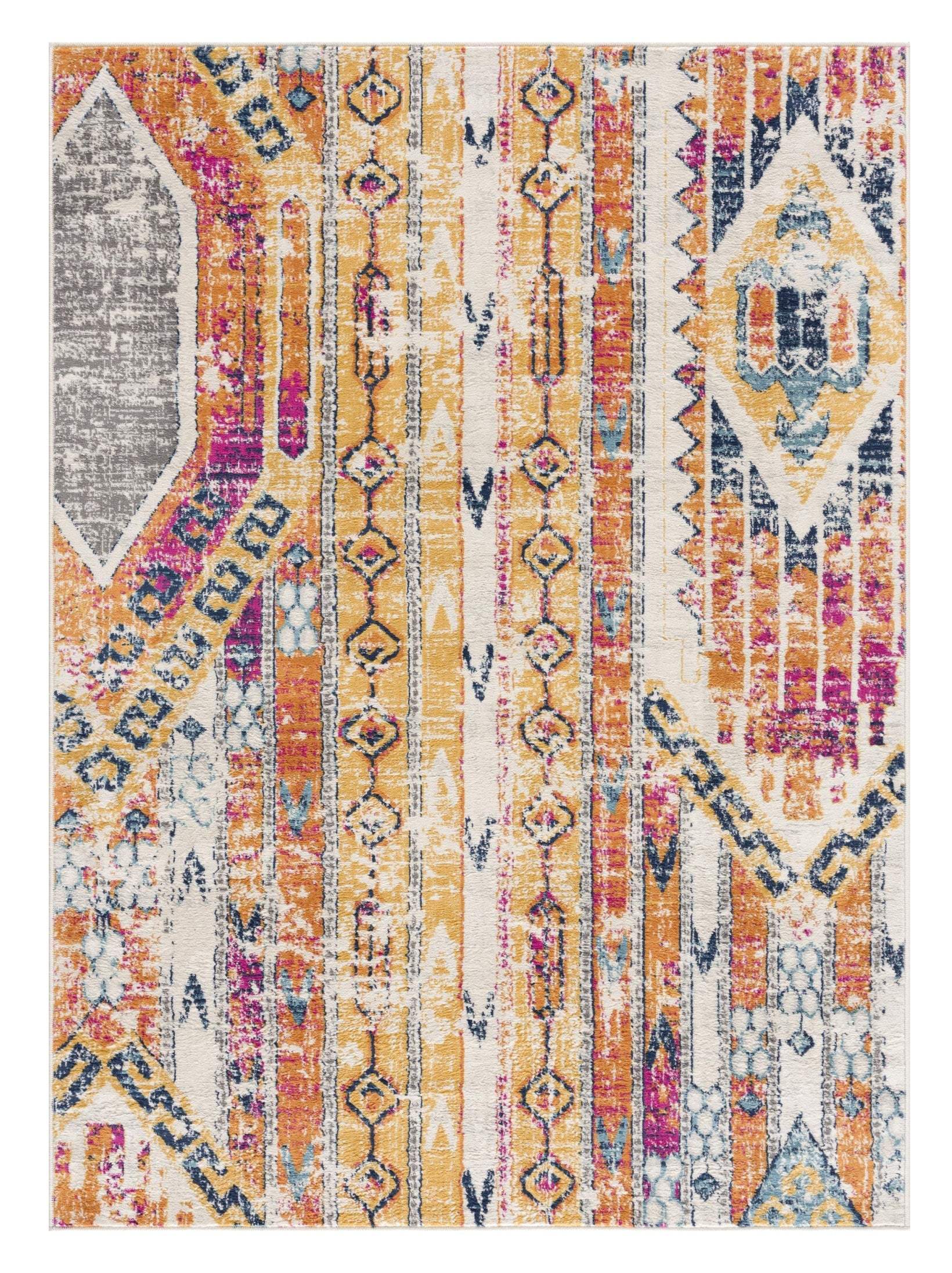 2' X 6' Gold And Ivory Southwestern Area Rug - Image 2
