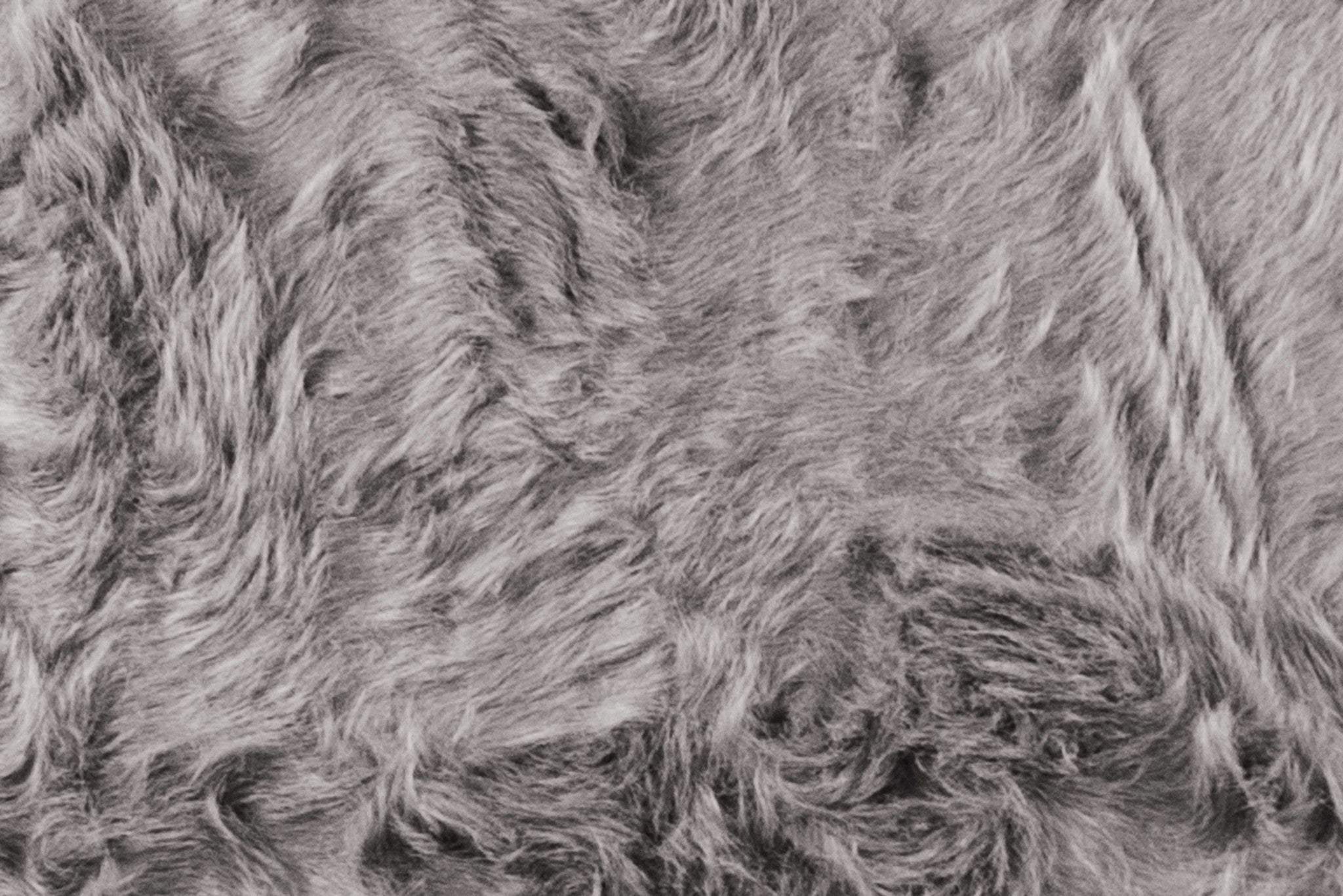 2' X 6' Gray Sheepskin Double - Area Rug - Image 7
